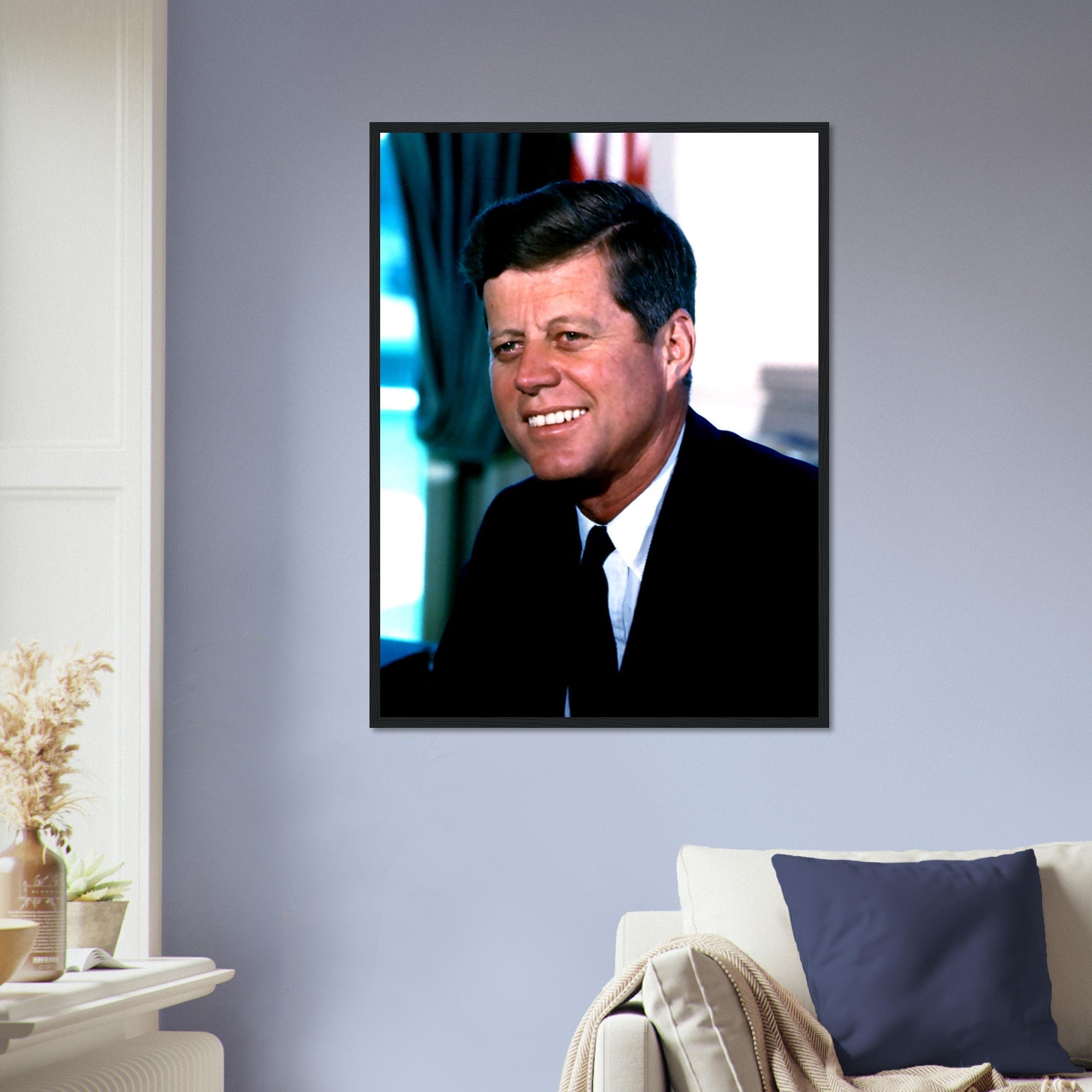 John F Kennedy Framed, 35th President Of These United States, Vintage Photo Portrait - John F Kennedy Framed Print - WallArtPrints4U
