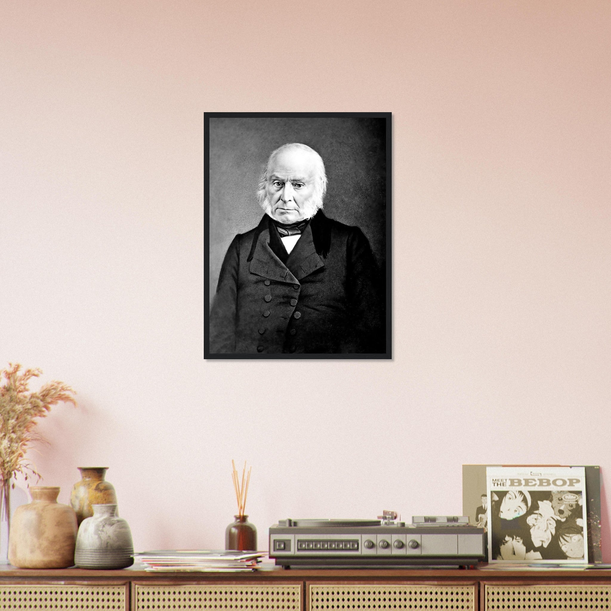 John Quincy Adams Framed, 6th President Of Usa, Vintage Portrait - John Quincy Adams Framed Print UK, EU USA Domestic Shipping - WallArtPrints4U