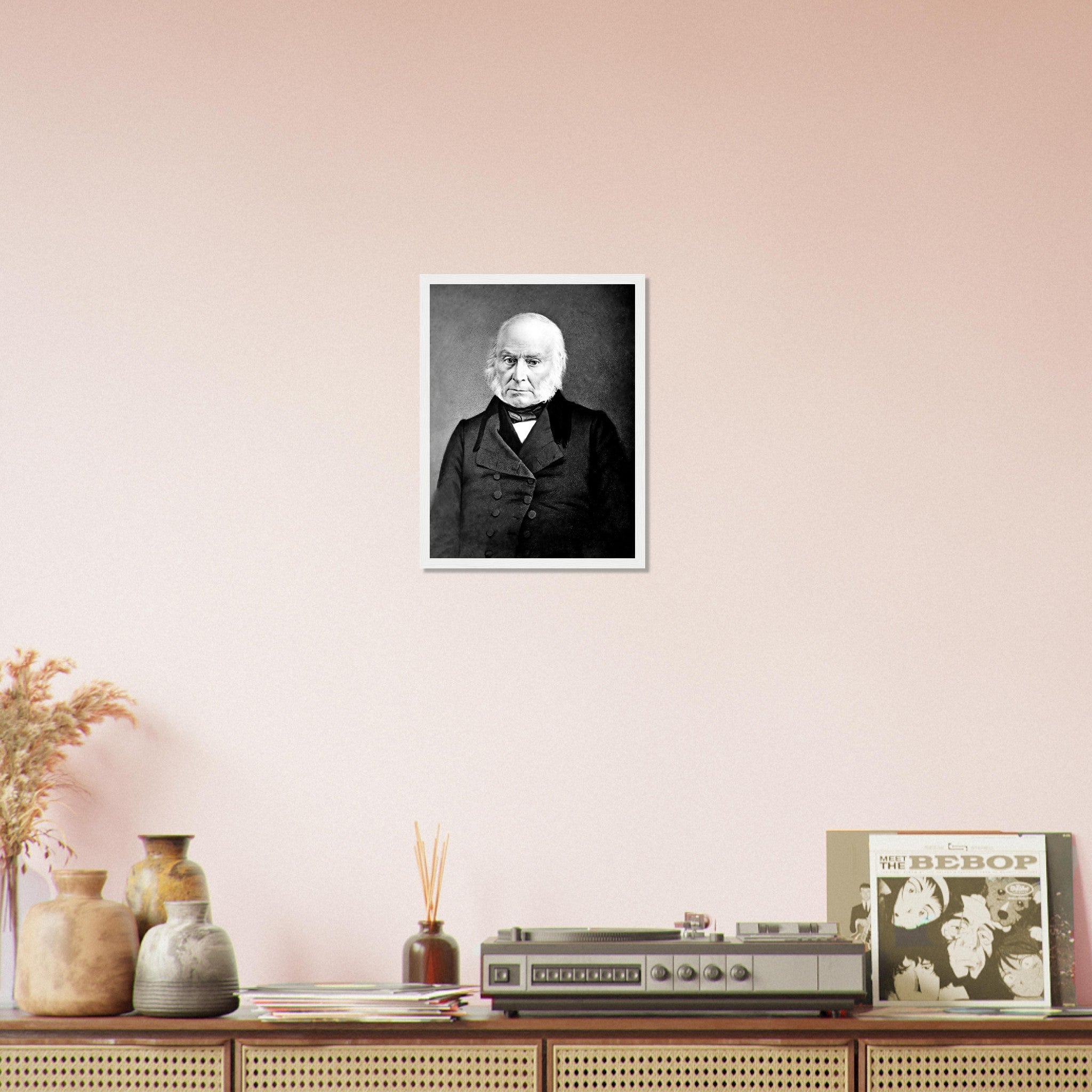 John Quincy Adams Framed, 6th President Of Usa, Vintage Portrait - John Quincy Adams Framed Print UK, EU USA Domestic Shipping - WallArtPrints4U