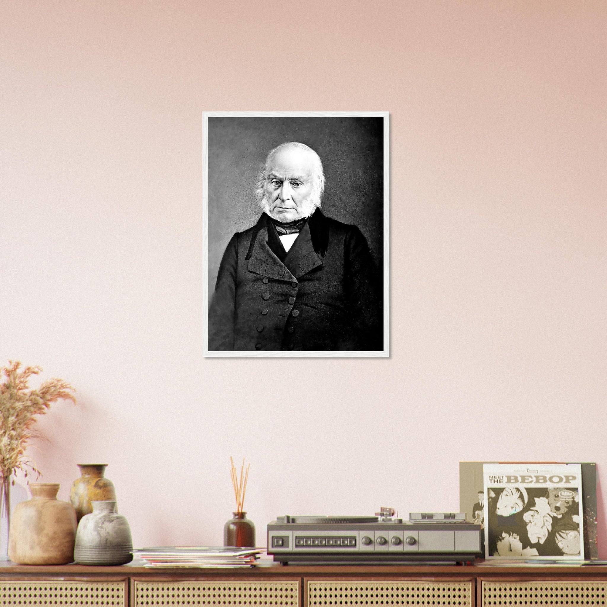 John Quincy Adams Framed, 6th President Of Usa, Vintage Portrait - John Quincy Adams Framed Print UK, EU USA Domestic Shipping - WallArtPrints4U