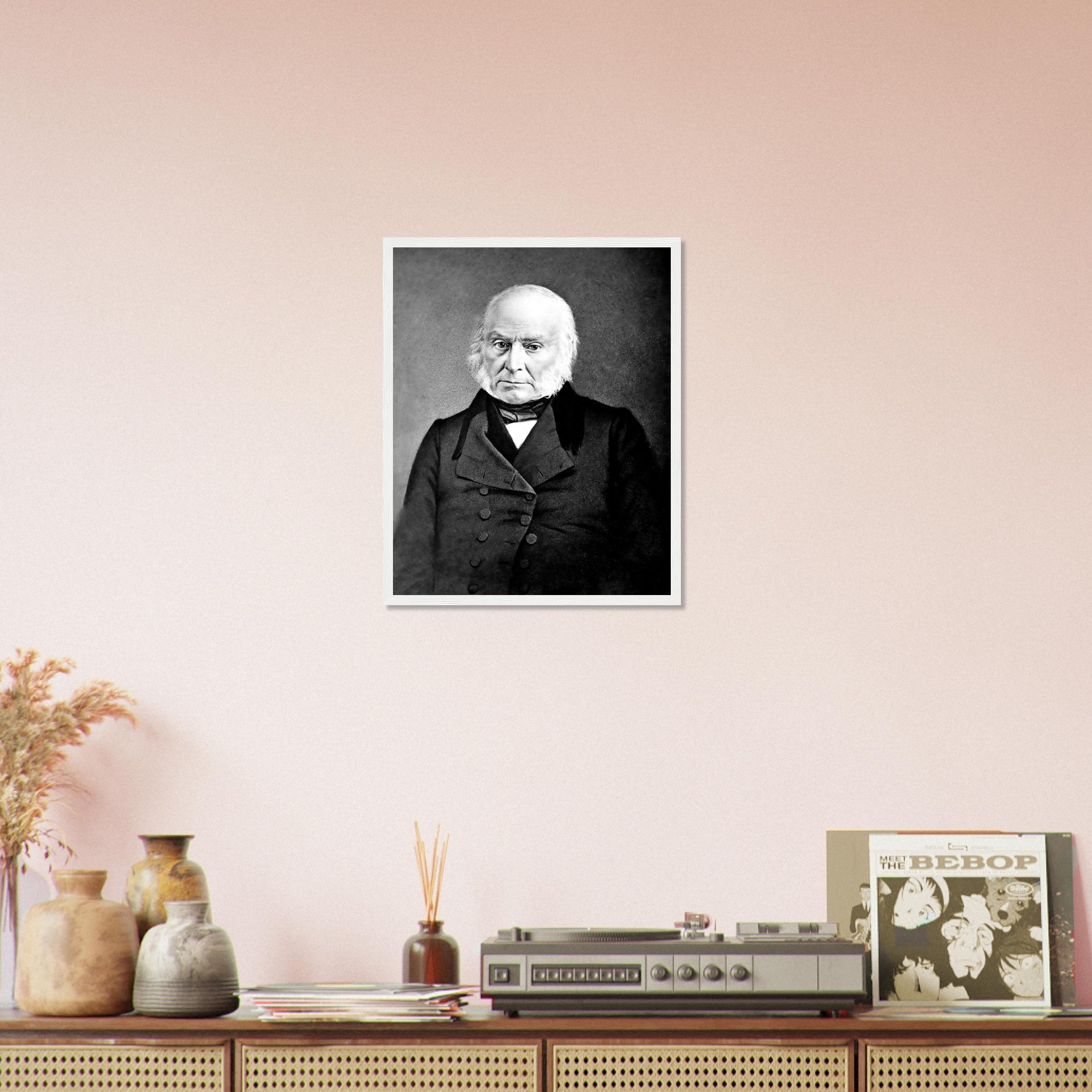 John Quincy Adams Framed, 6th President Of Usa, Vintage Portrait - John Quincy Adams Framed Print UK, EU USA Domestic Shipping - WallArtPrints4U