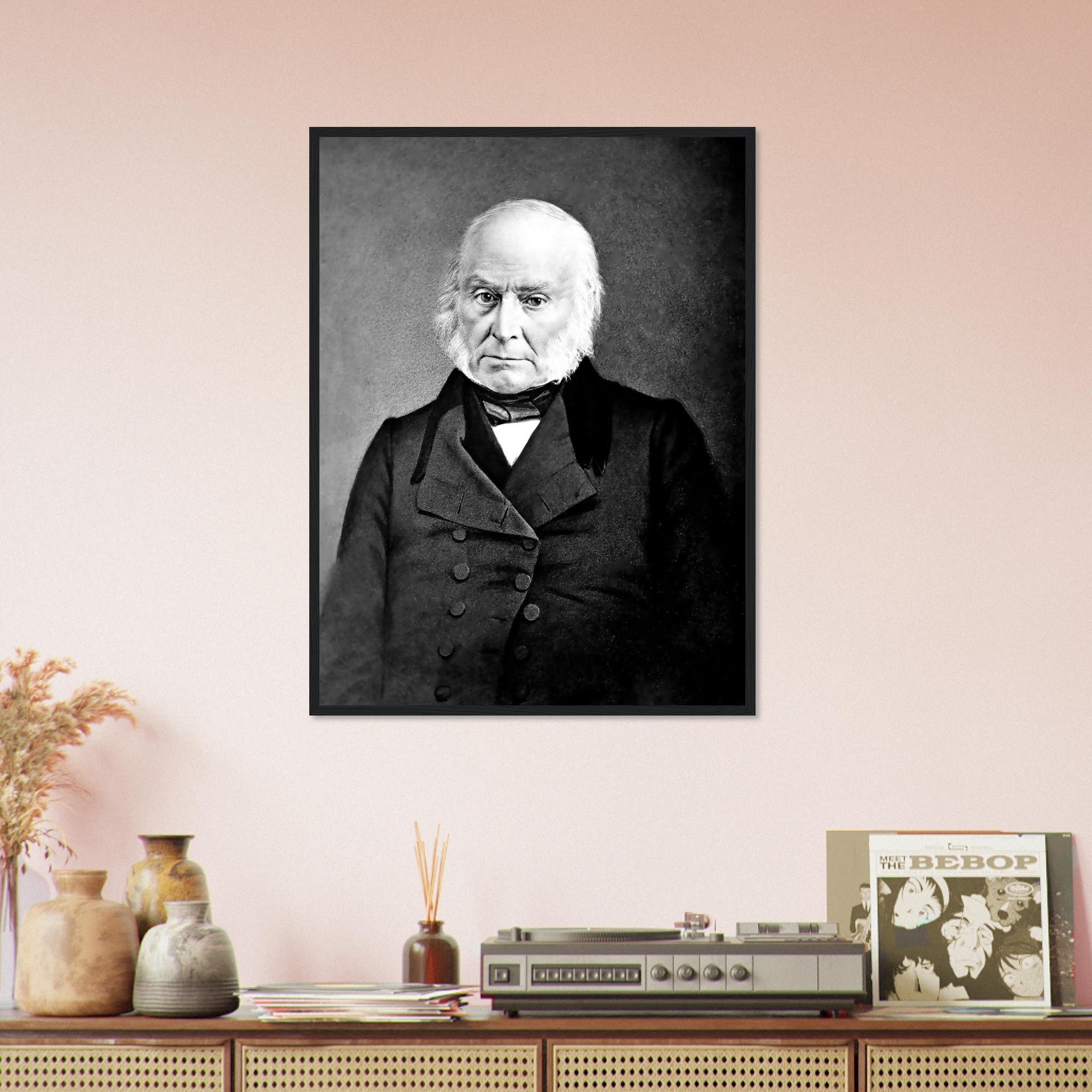 John Quincy Adams Framed, 6th President Of Usa, Vintage Portrait - John Quincy Adams Framed Print UK, EU USA Domestic Shipping - WallArtPrints4U