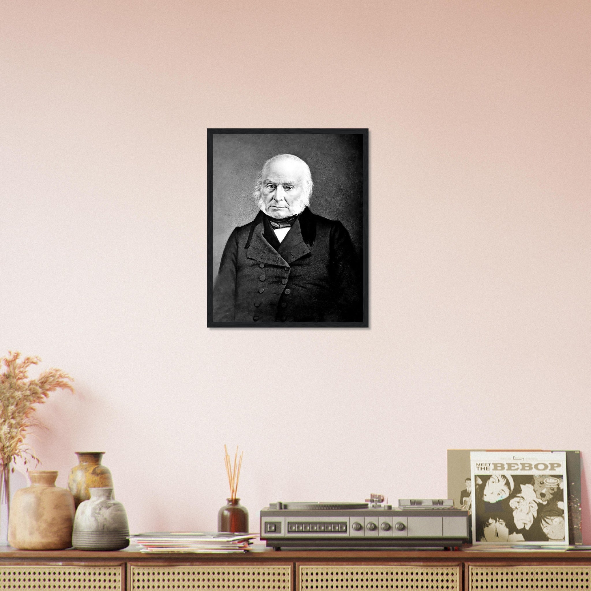 John Quincy Adams Framed, 6th President Of Usa, Vintage Portrait - John Quincy Adams Framed Print UK, EU USA Domestic Shipping - WallArtPrints4U