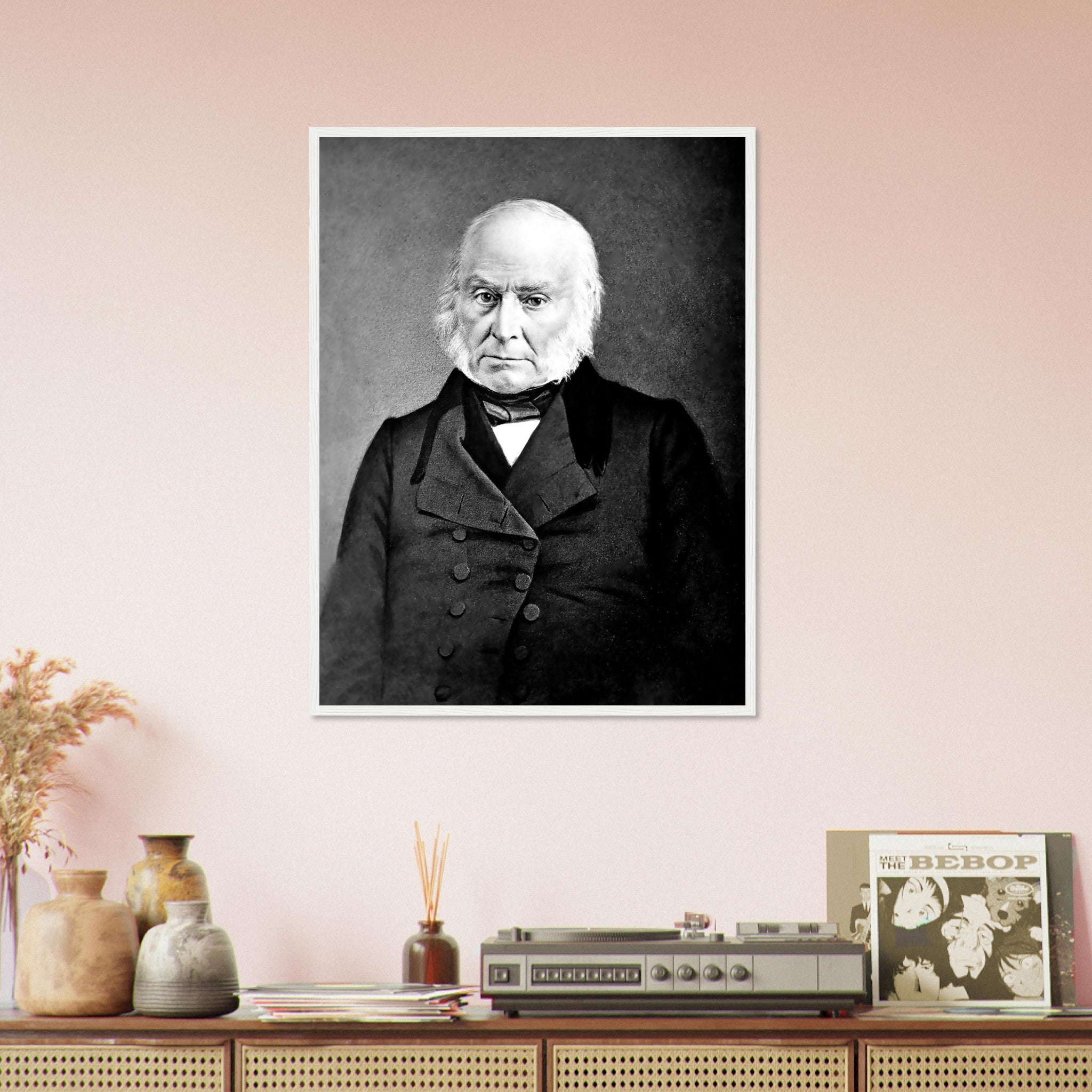 John Quincy Adams Framed, 6th President Of Usa, Vintage Portrait - John Quincy Adams Framed Print UK, EU USA Domestic Shipping - WallArtPrints4U