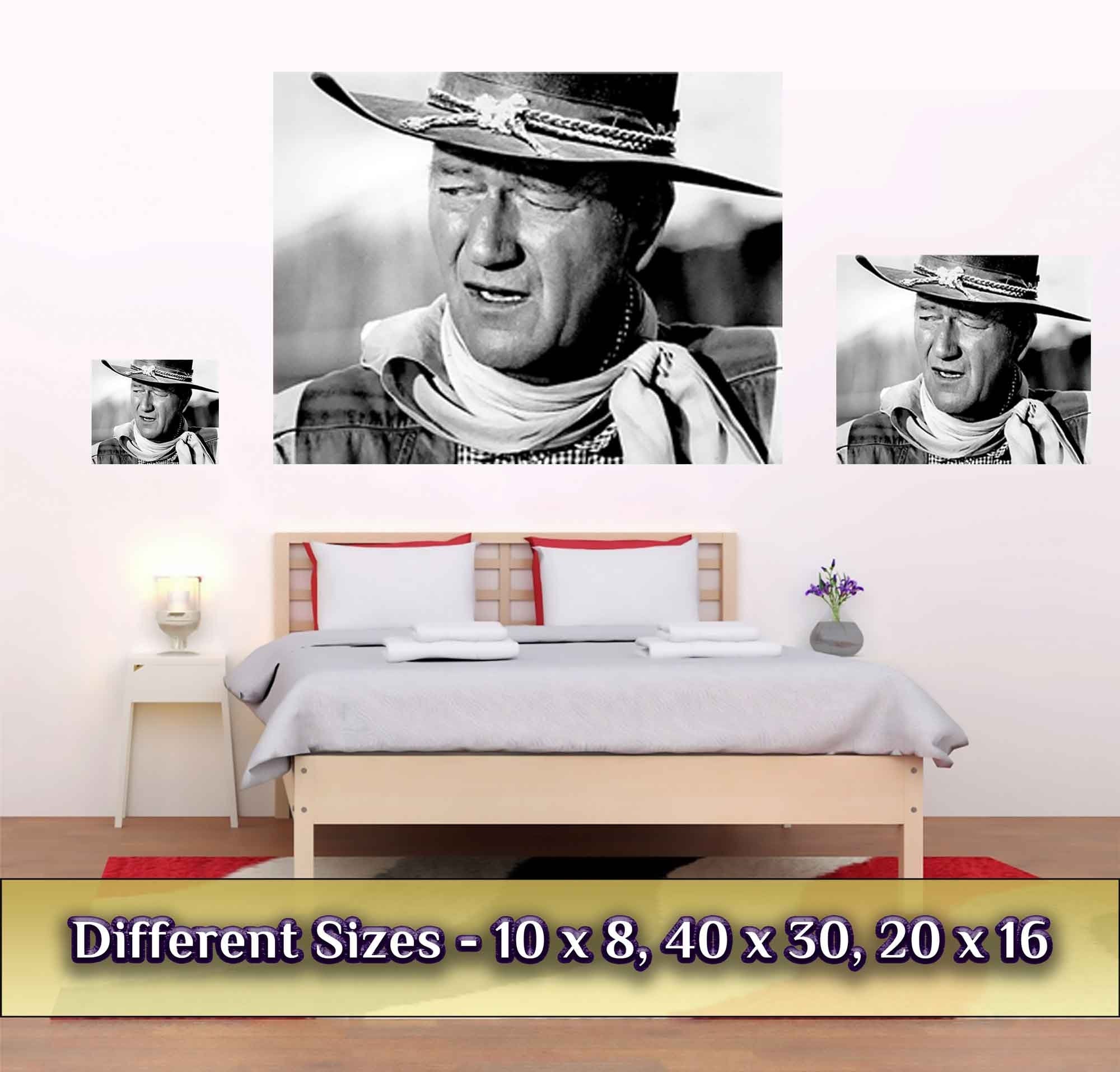 John Wayne Poster, Cowboy Poster 1961, Vintage Photo, John Wayne Print, Hollywood Silver Screen Star - WallArtPrints4U