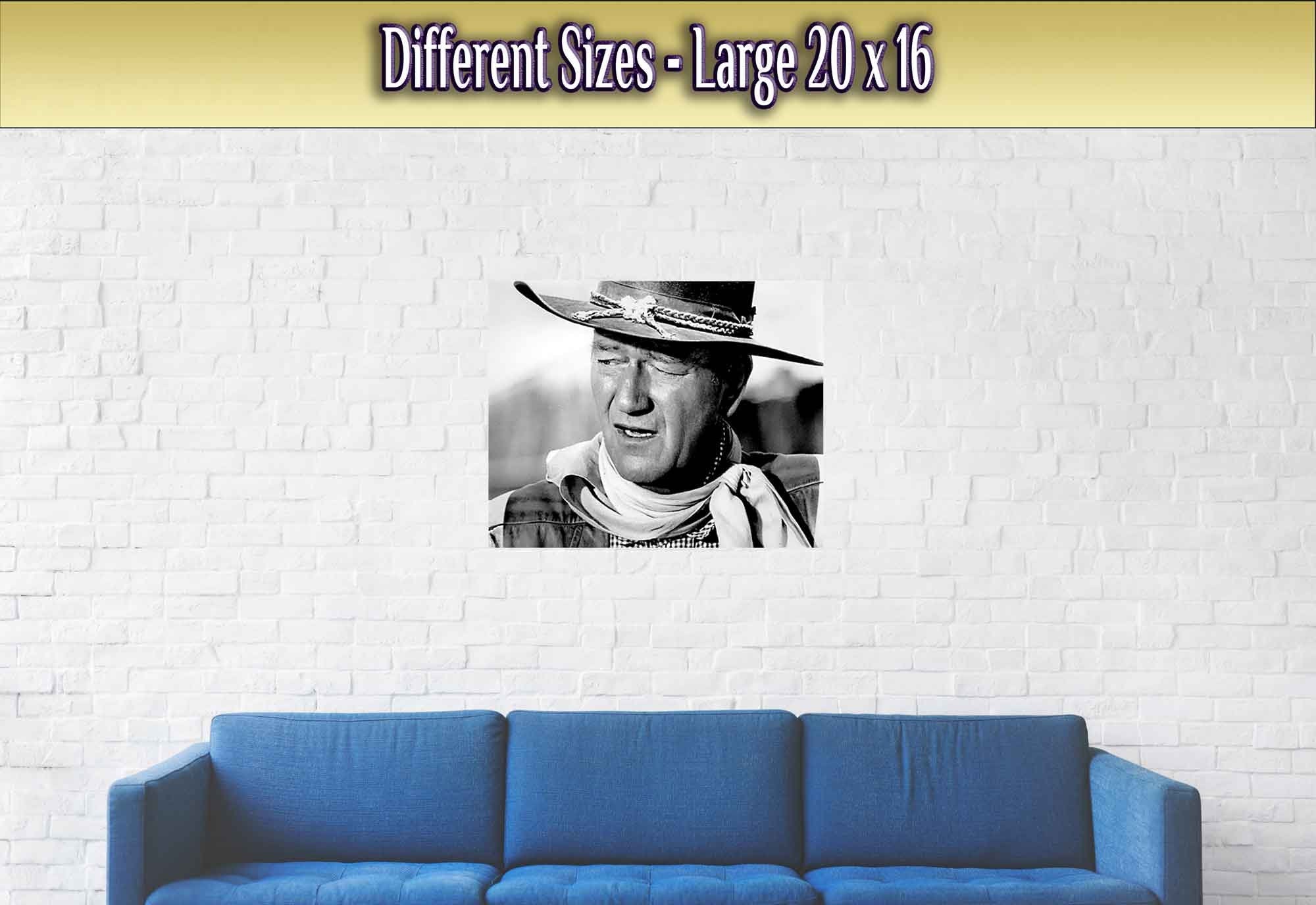 John Wayne Poster, Cowboy Poster 1961, Vintage Photo, John Wayne Print, Hollywood Silver Screen Star - WallArtPrints4U