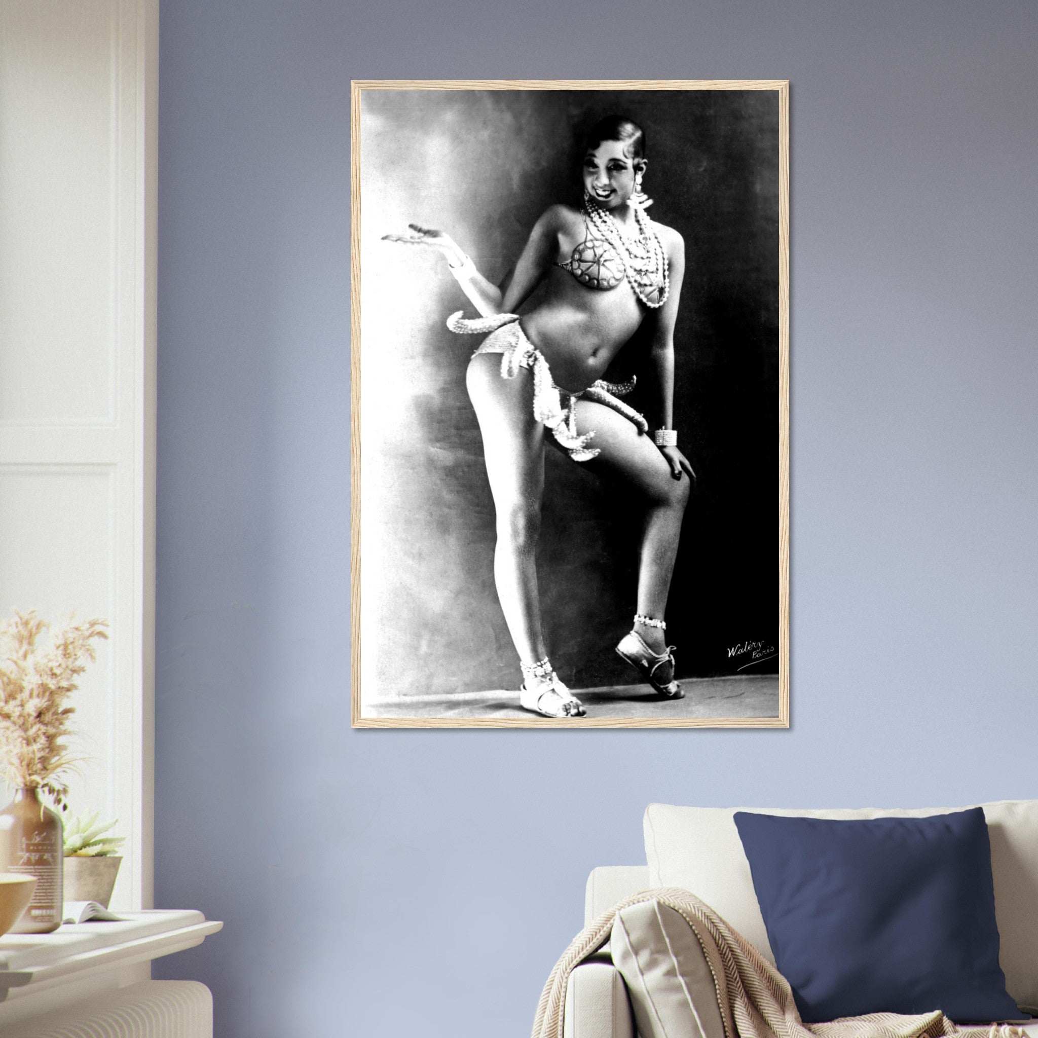 Josephine Baker Framed, Sensational Banana Girdle Dancer, Vintage Photo Portrait - Josephine Baker Framed Print - WallArtPrints4U