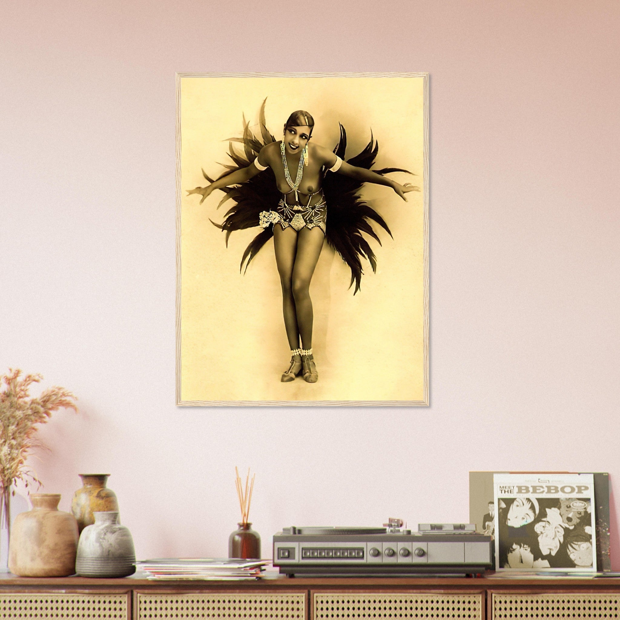 Josephine Baker Framed, Vintage Topless Pin Up - Josephine Baker Framed Print - WallArtPrints4U