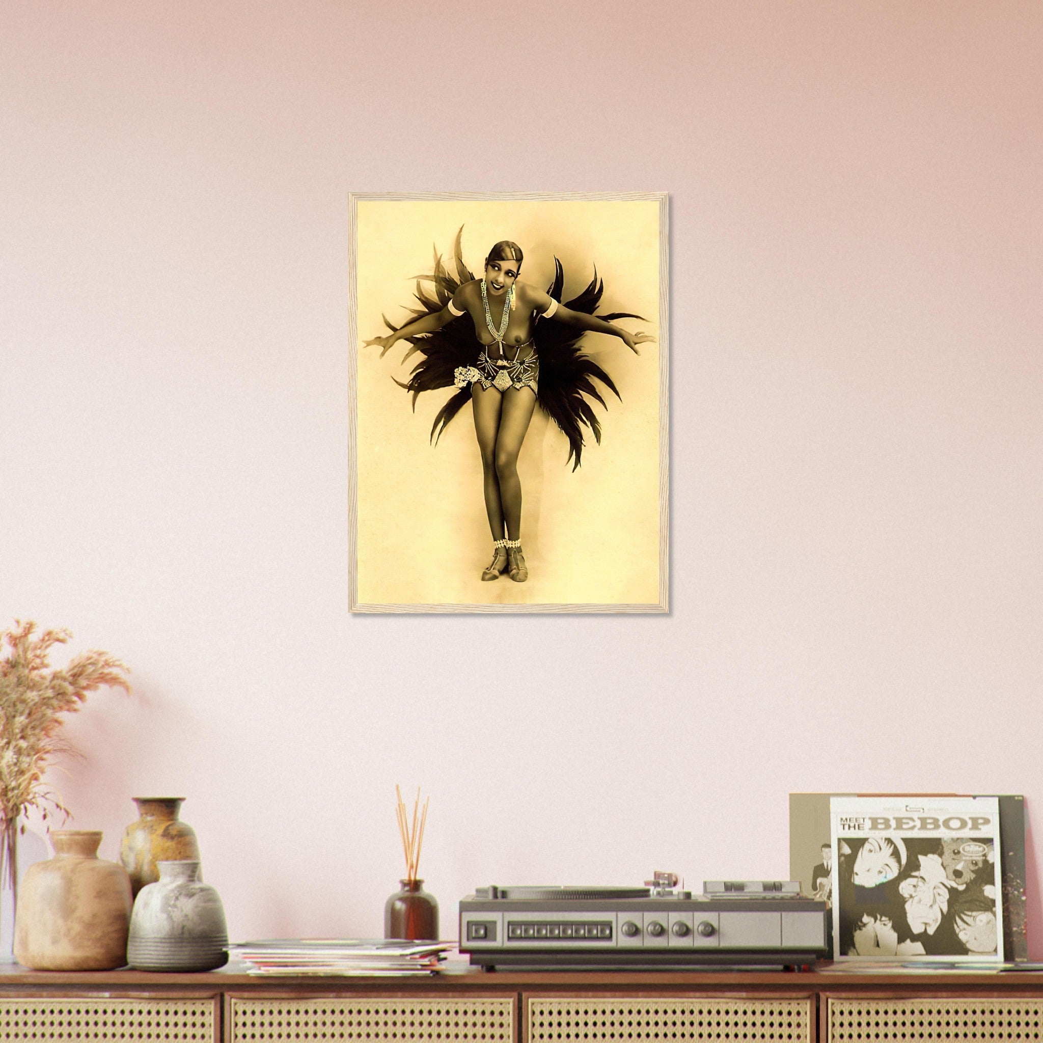 Josephine Baker Framed, Vintage Topless Pin Up - Josephine Baker Framed Print - WallArtPrints4U