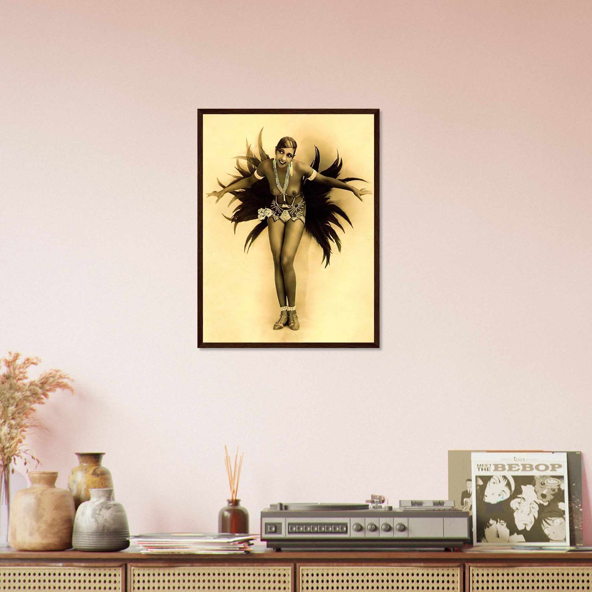 Josephine Baker Framed, Vintage Topless Pin Up - Josephine Baker Framed Print - WallArtPrints4U