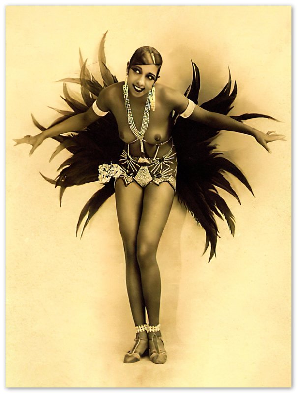 Josephine Baker Poster, Vintage Topless Pin Up - Josephine Baker Print - WallArtPrints4U