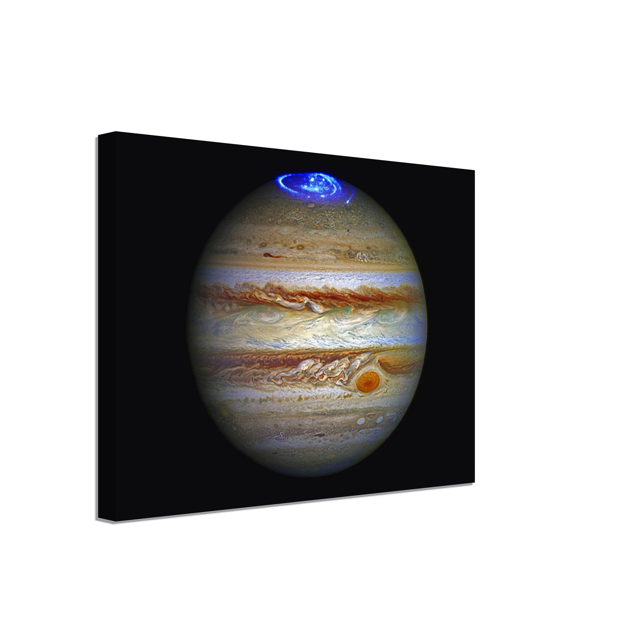 Jupiter Canvas - Planet Jupiter Showing Aurora At The Pole - Jupiter Aurora Canvas Print - WallArtPrints4U