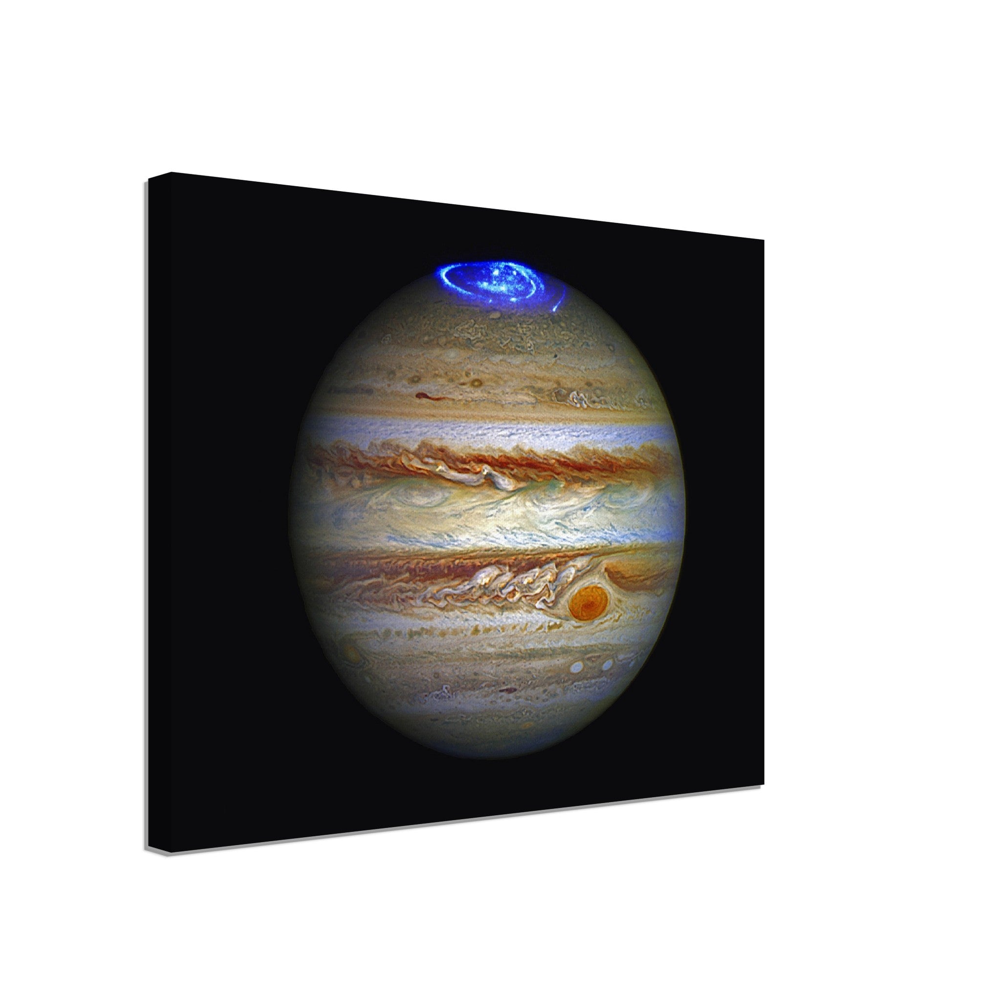 Jupiter Canvas - Planet Jupiter Showing Aurora At The Pole - Jupiter Aurora Canvas Print - WallArtPrints4U