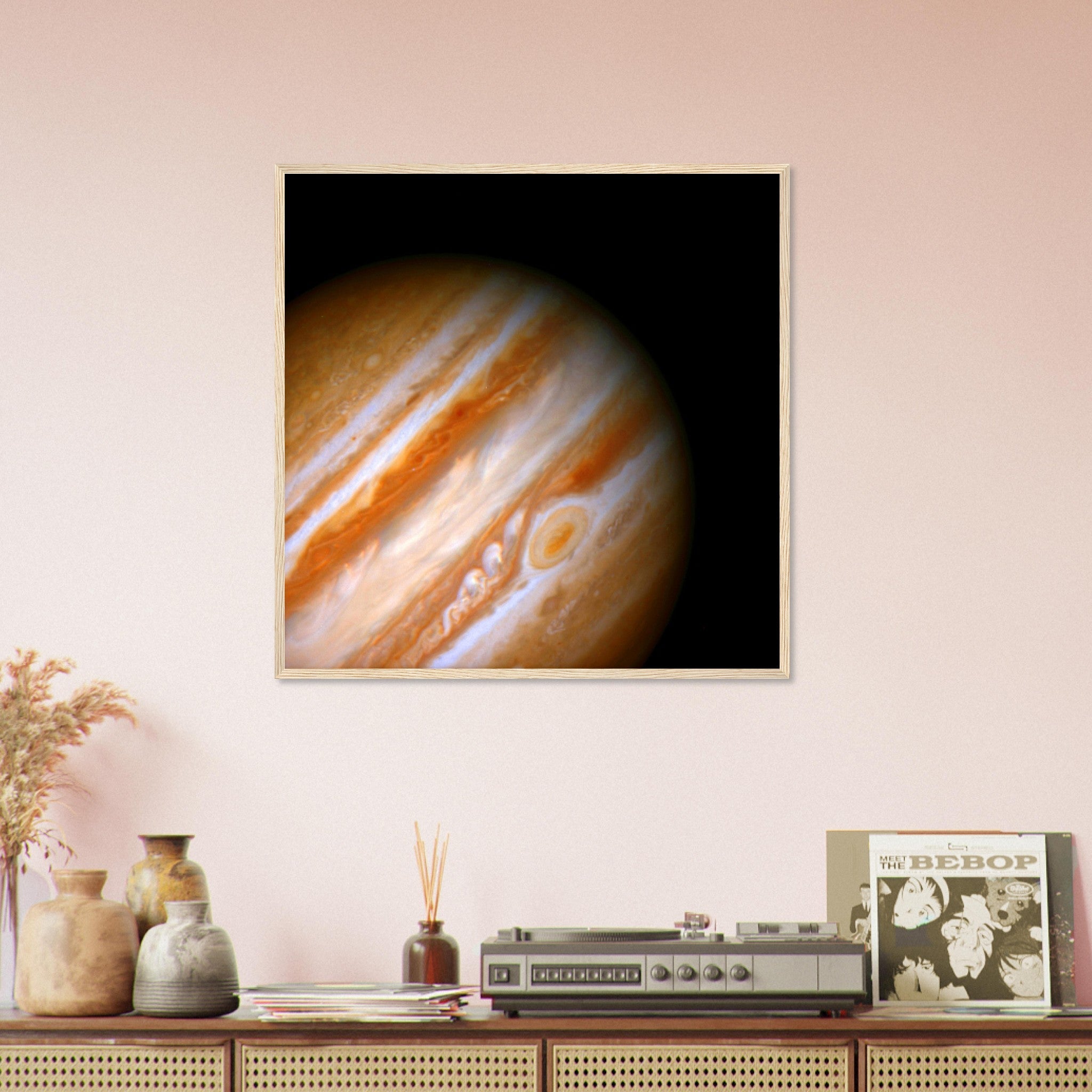 Jupiter Framed - Vintage Jupiter With Red Spot - Planet Jupiter Framed Print - WallArtPrints4U