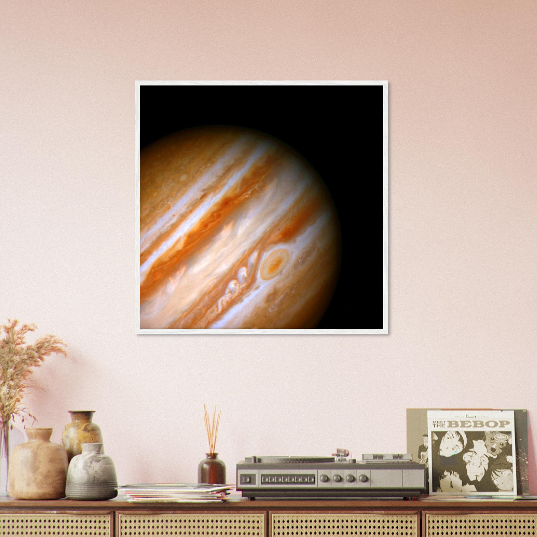 Jupiter Framed - Vintage Jupiter With Red Spot - Planet Jupiter Framed Print - WallArtPrints4U