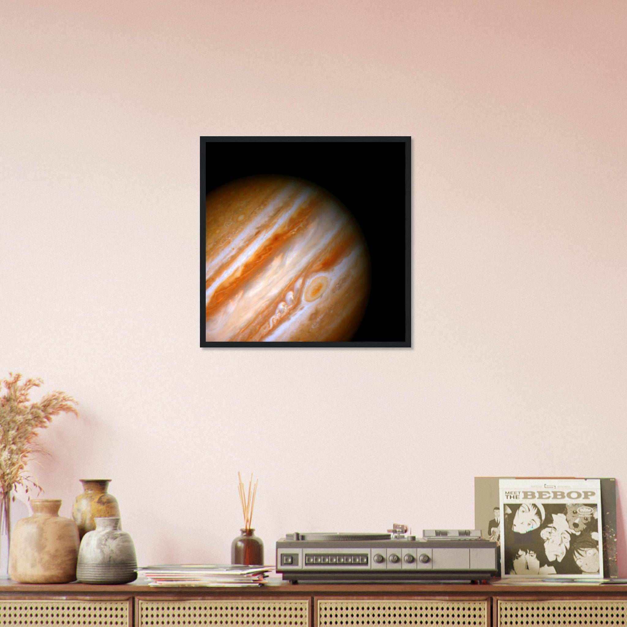 Jupiter Framed - Vintage Jupiter With Red Spot - Planet Jupiter Framed Print - WallArtPrints4U