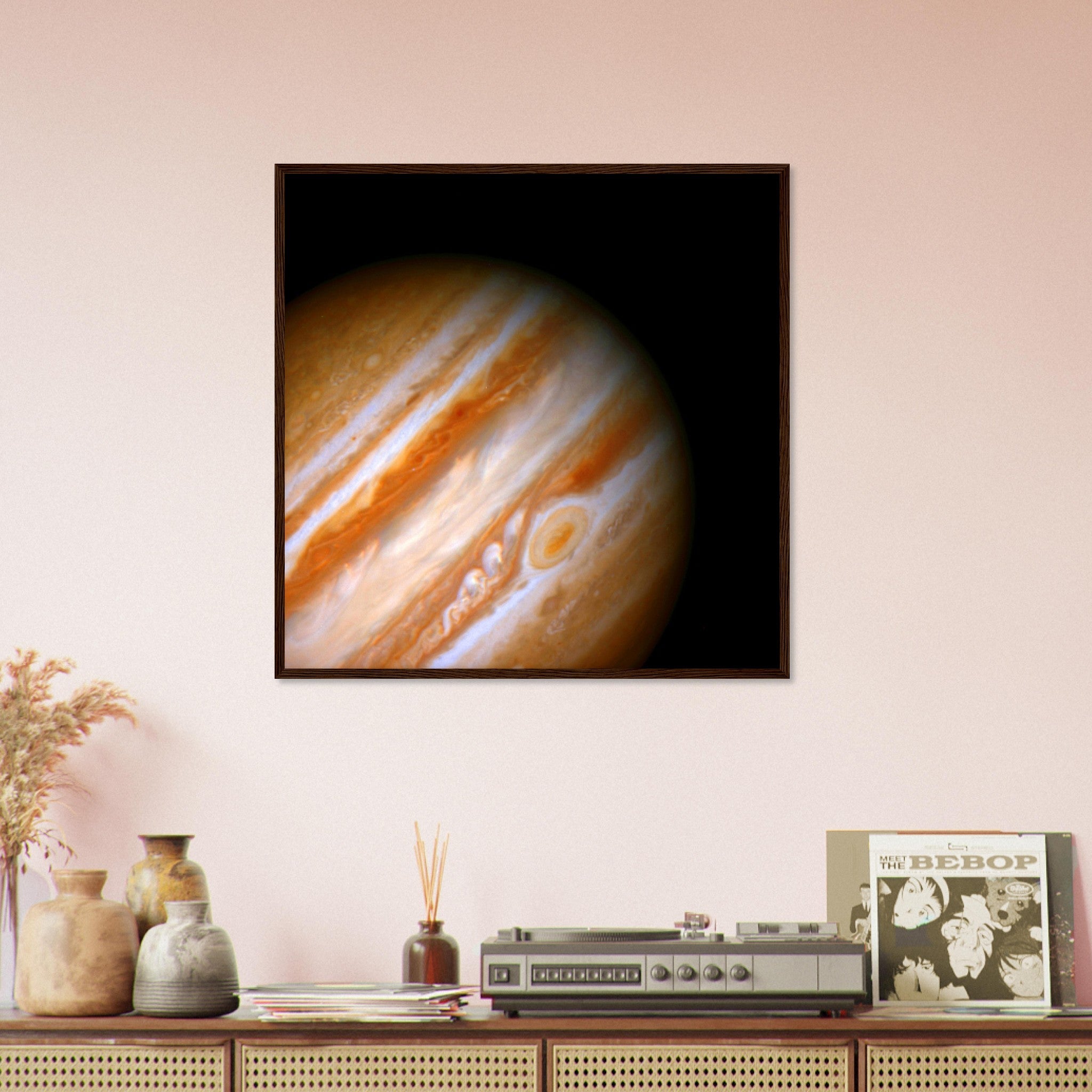 Jupiter Framed - Vintage Jupiter With Red Spot - Planet Jupiter Framed Print - WallArtPrints4U