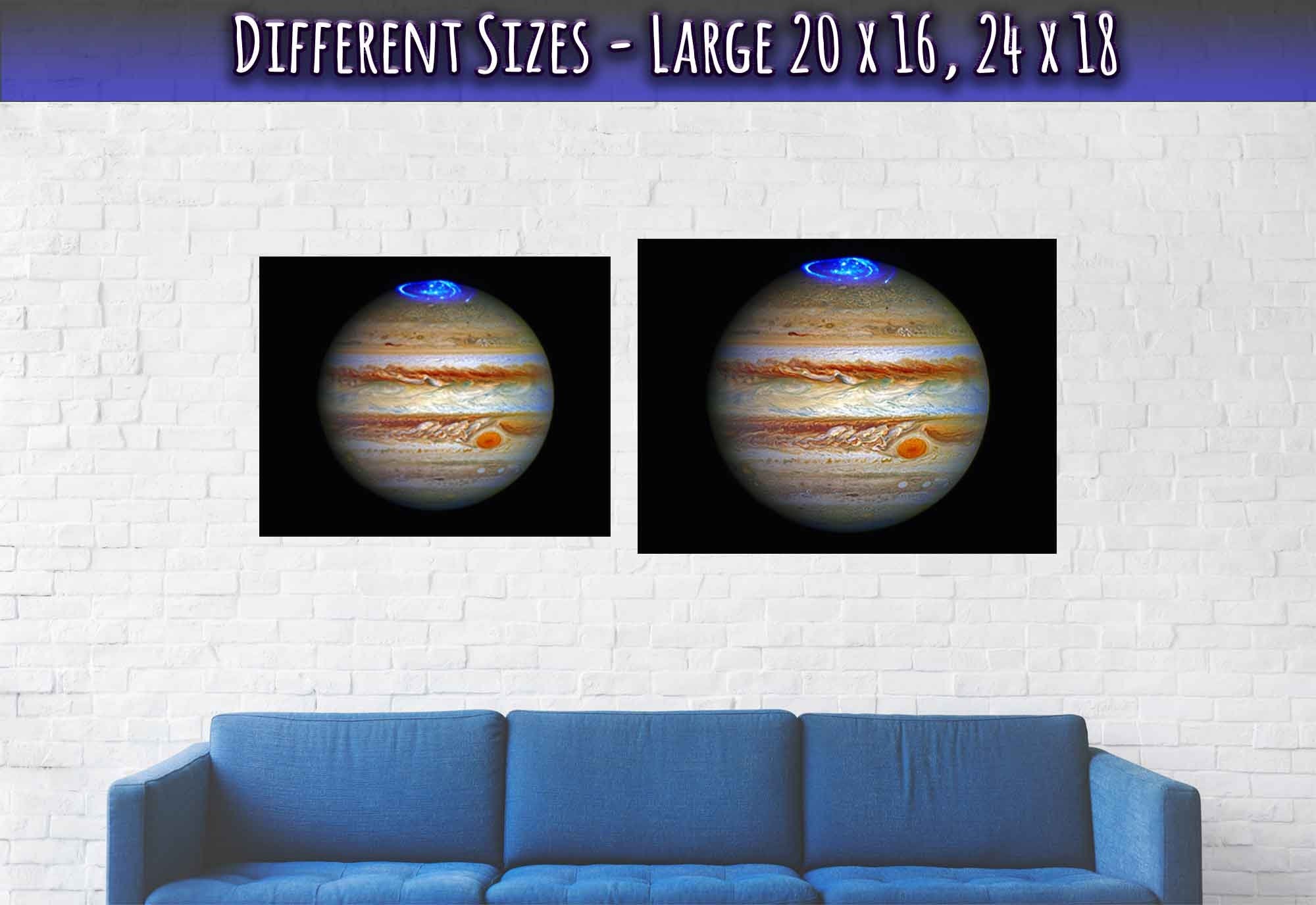 Jupiter Poster - Planet Jupiter Showing Aurora At The Pole - Jupiter Aurora Print - WallArtPrints4U