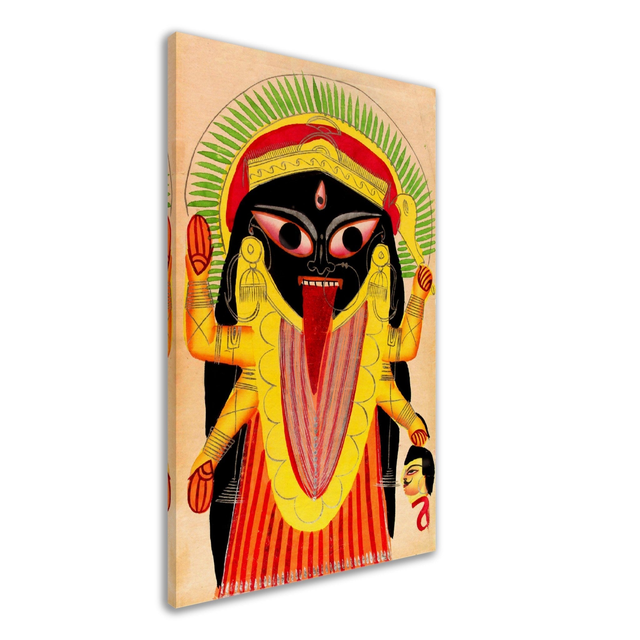 Kali Protection Canvas Print, Destroy Enemies, Ward Off Your Demons, Use For Kali Mantra Meditation - WallArtPrints4U