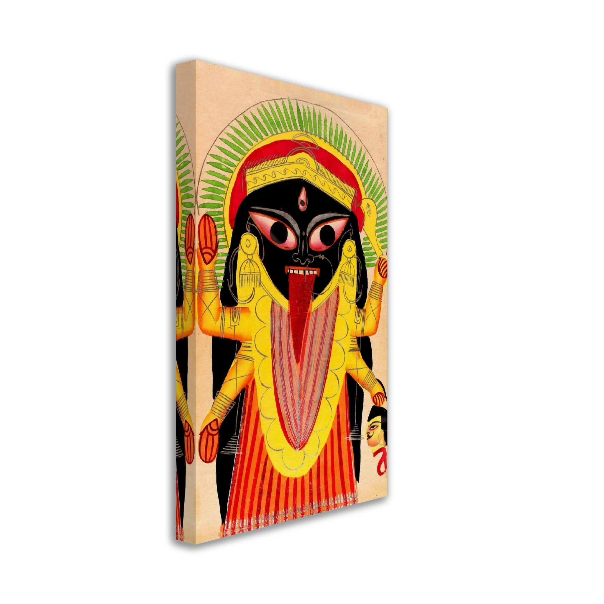 Kali Protection Canvas Print, Destroy Enemies, Ward Off Your Demons, Use For Kali Mantra Meditation - WallArtPrints4U