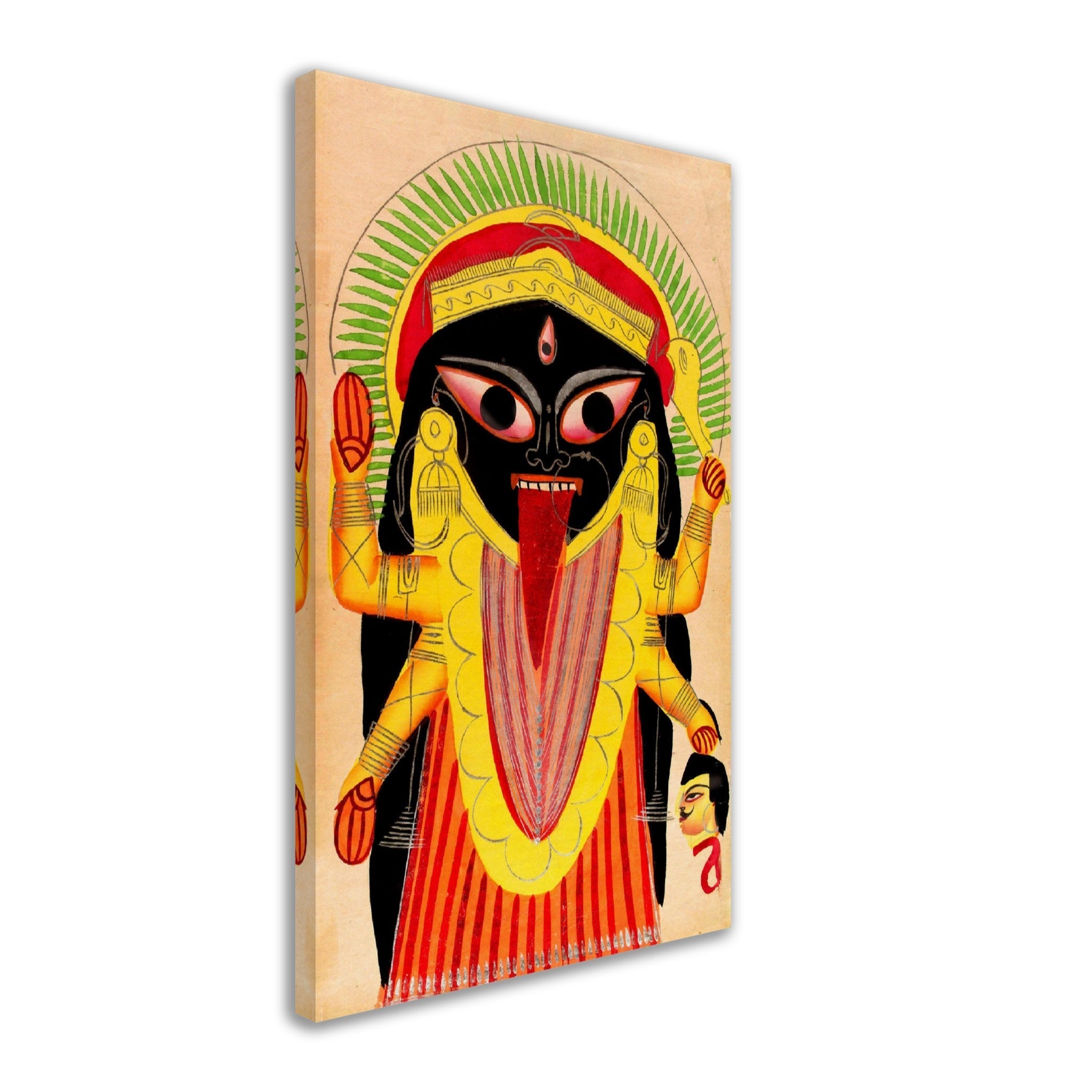 Kali Protection Canvas Print, Destroy Enemies, Ward Off Your Demons, Use For Kali Mantra Meditation - WallArtPrints4U