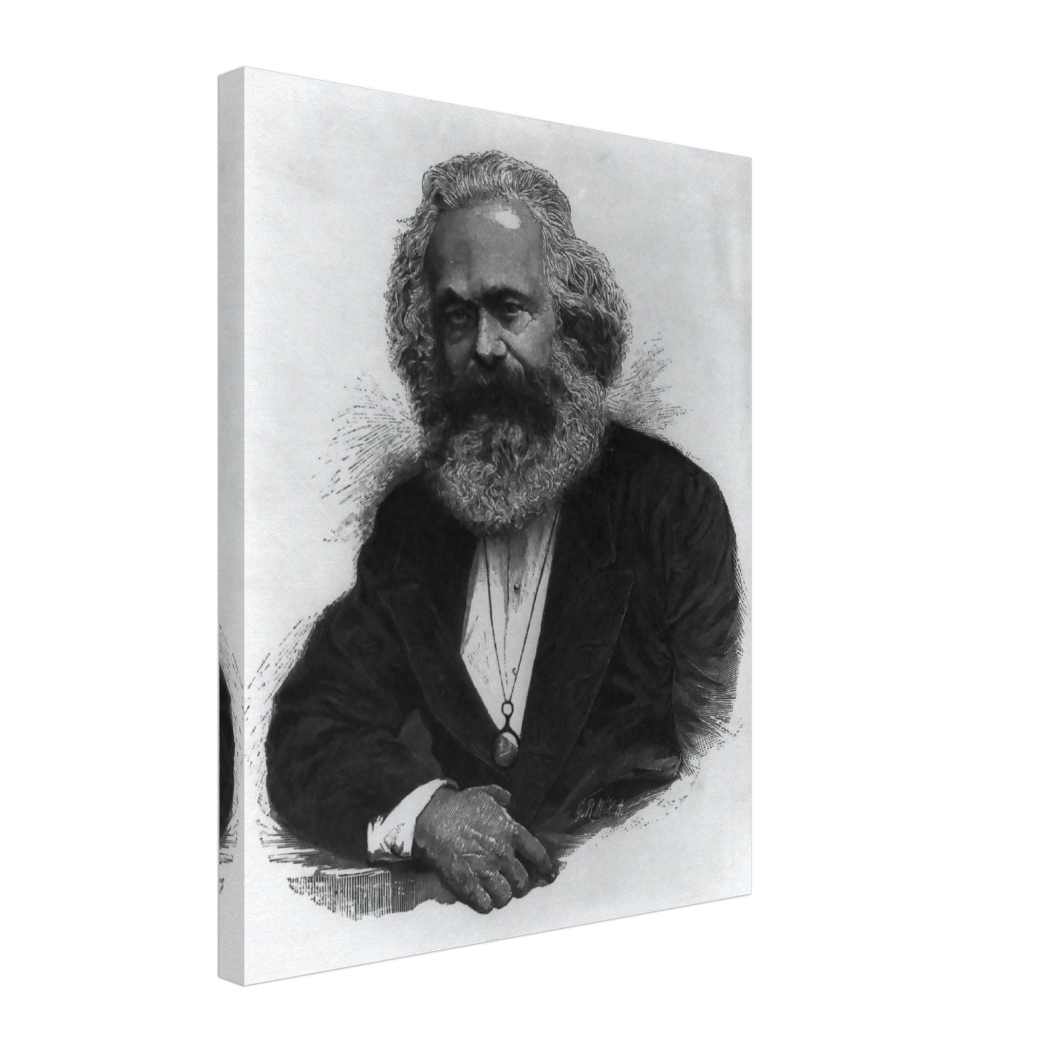 Karl Marx Canvas, Socialist Revolutionary, Vintage Photo - Iconic Karl Marx Canvas Print - Marxist Politics Philosophy - WallArtPrints4U