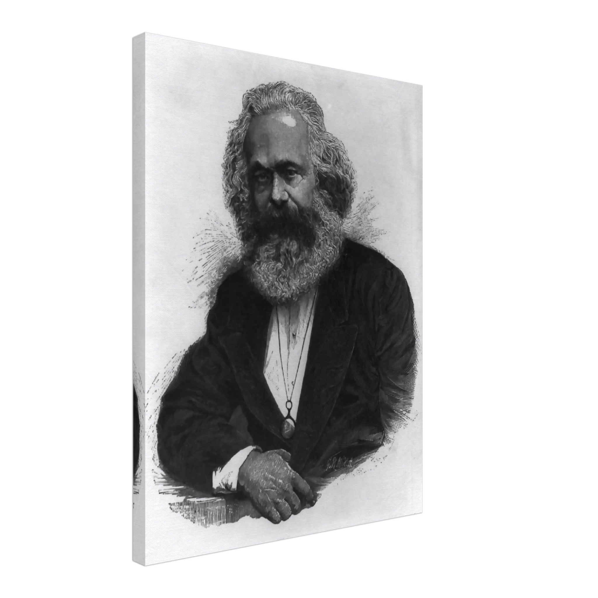 Karl Marx Canvas, Socialist Revolutionary, Vintage Photo - Iconic Karl Marx Canvas Print - Marxist Politics Philosophy - WallArtPrints4U