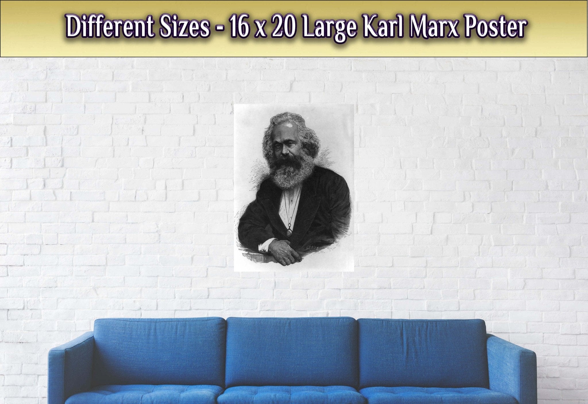 Karl Marx Poster, Socialist Revolutionary, Vintage Photo - Iconic Karl Marx Print - Marxist Politics Philosophy - WallArtPrints4U