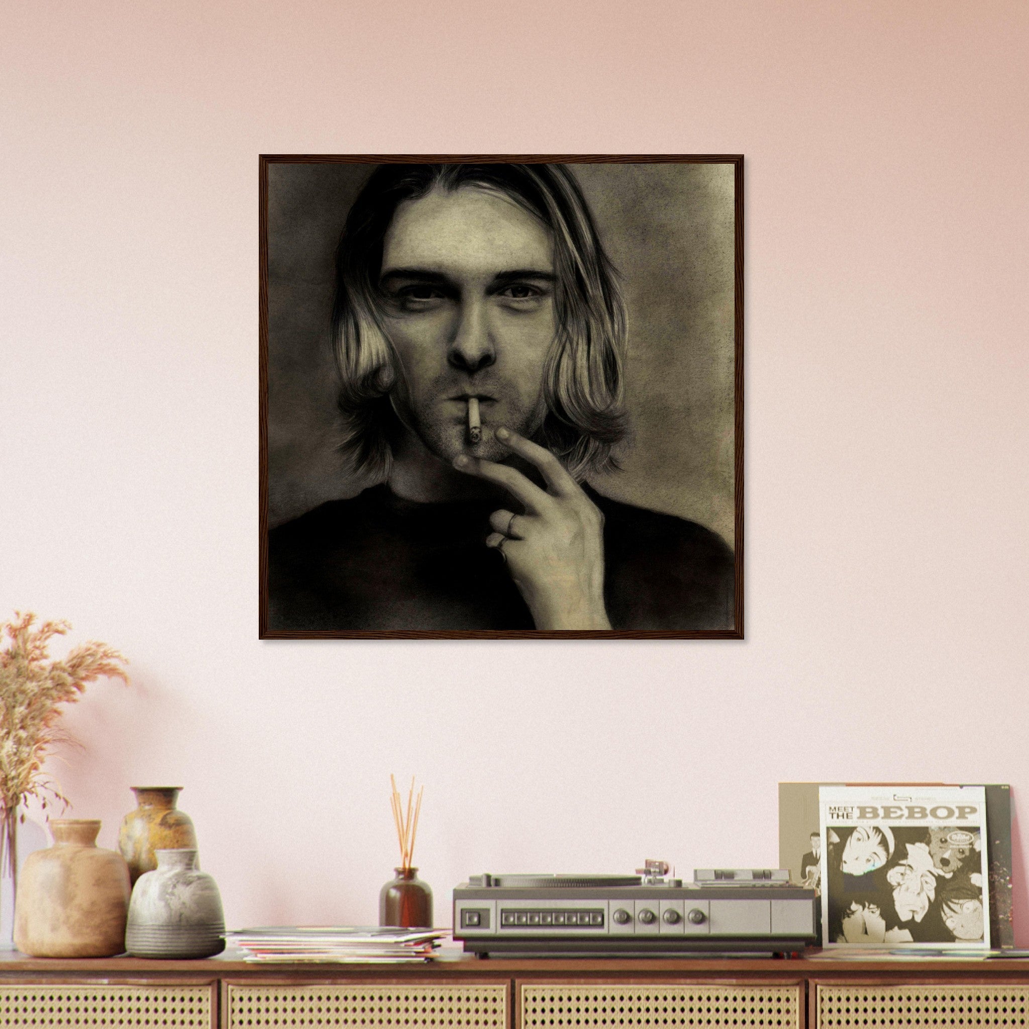 Kurt Cobain Framed, Nirvana Singer - Kurt Cobain Framed Print - WallArtPrints4U