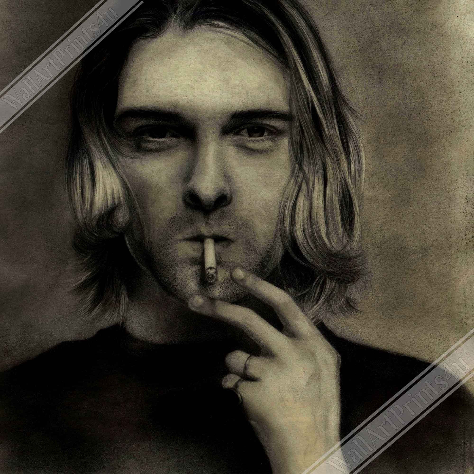 Kurt Cobain Framed, Nirvana Singer - Kurt Cobain Framed Print - WallArtPrints4U