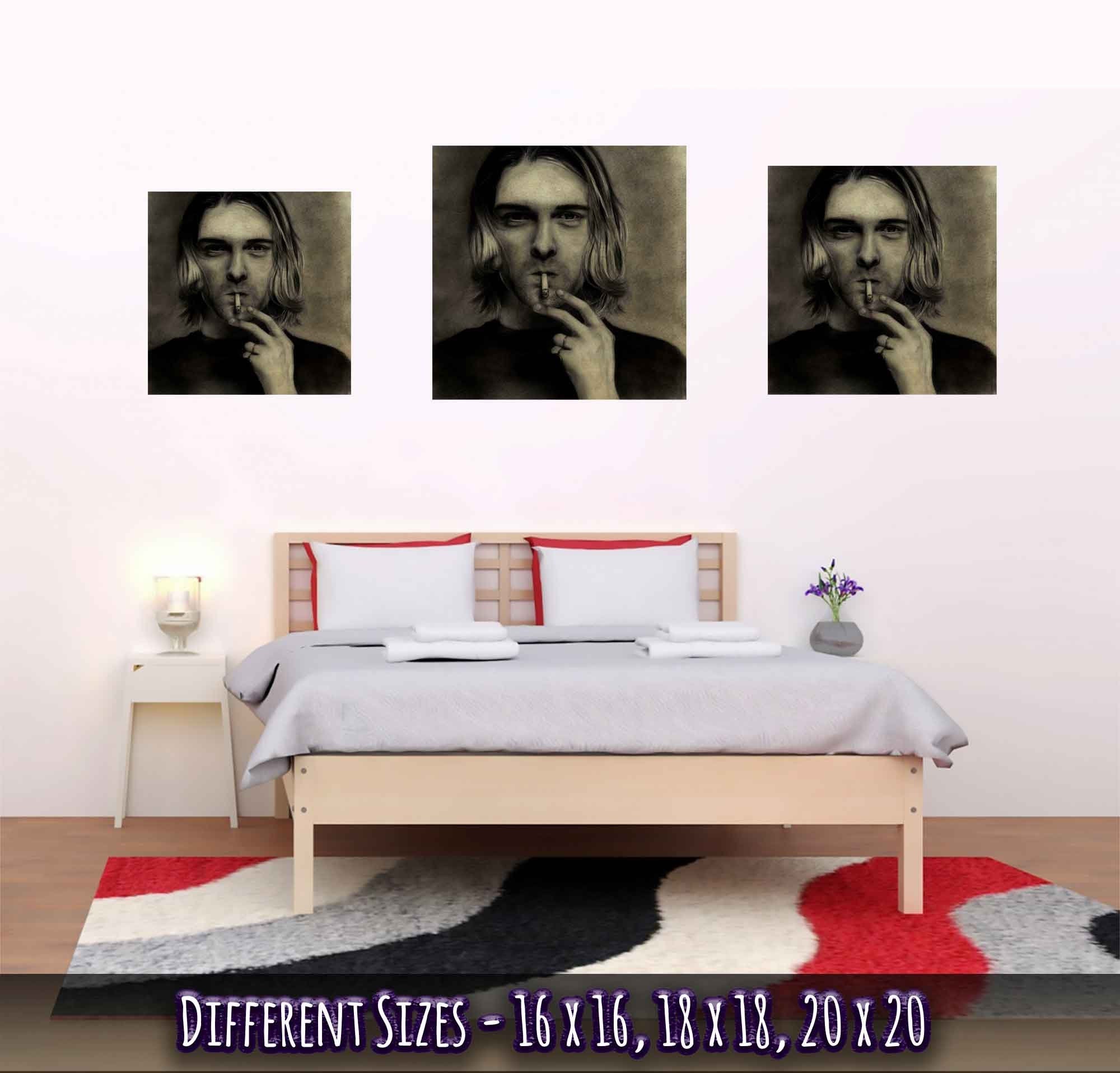 Kurt Cobain Poster, Nirvana Singer - Kurt Cobain Print - WallArtPrints4U