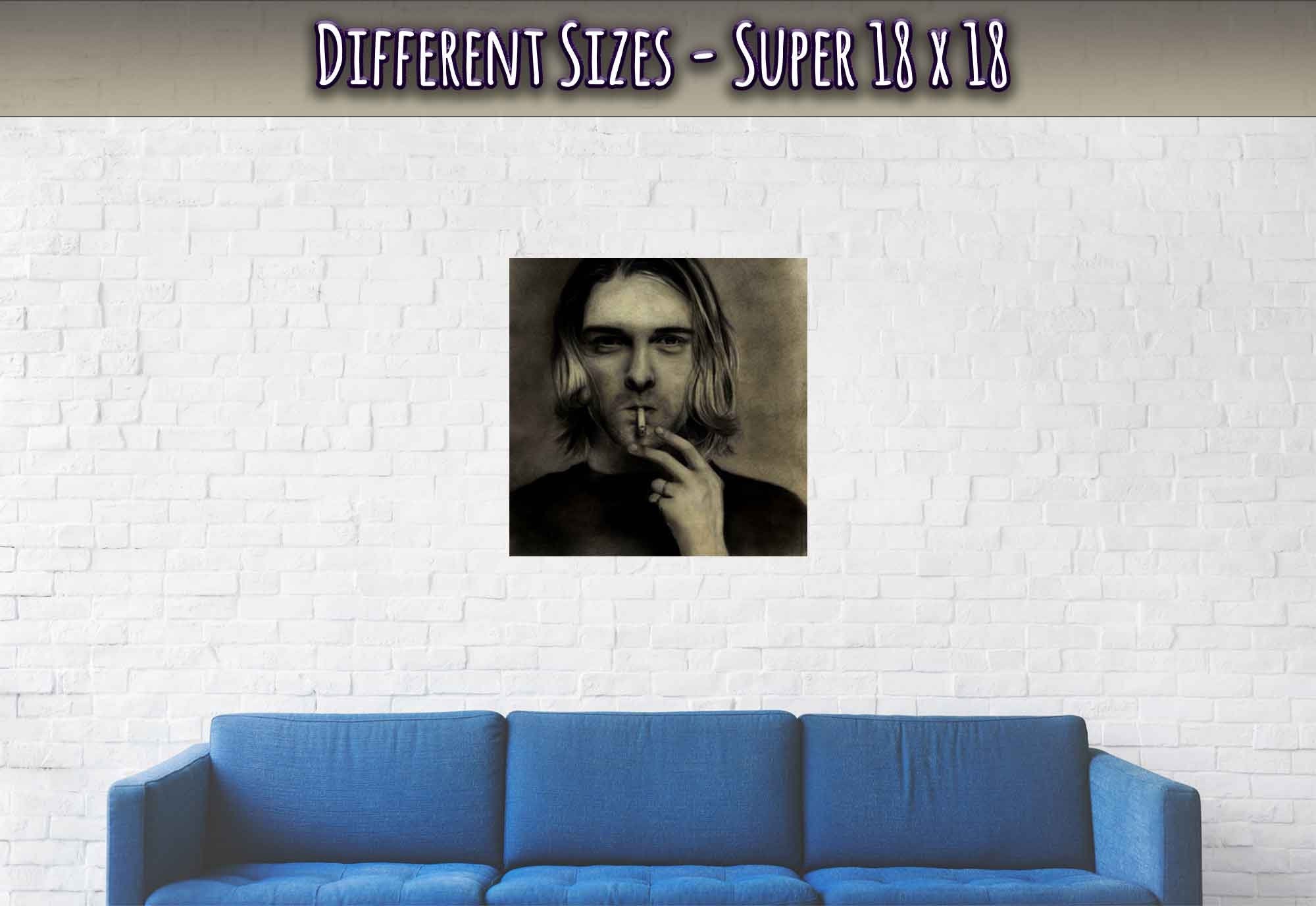 Kurt Cobain Poster, Nirvana Singer - Kurt Cobain Print - WallArtPrints4U