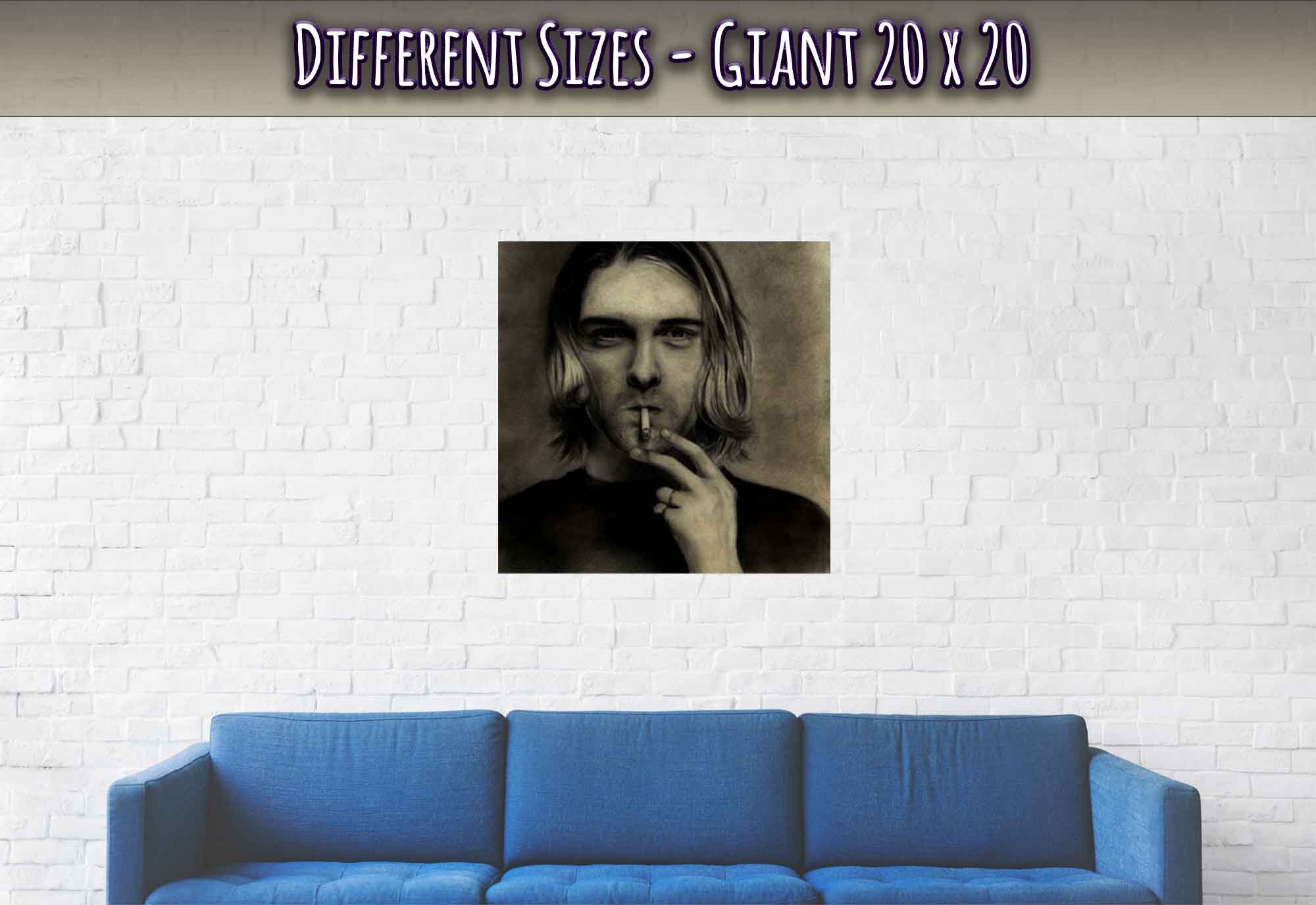 Kurt Cobain Poster, Nirvana Singer - Kurt Cobain Print - WallArtPrints4U