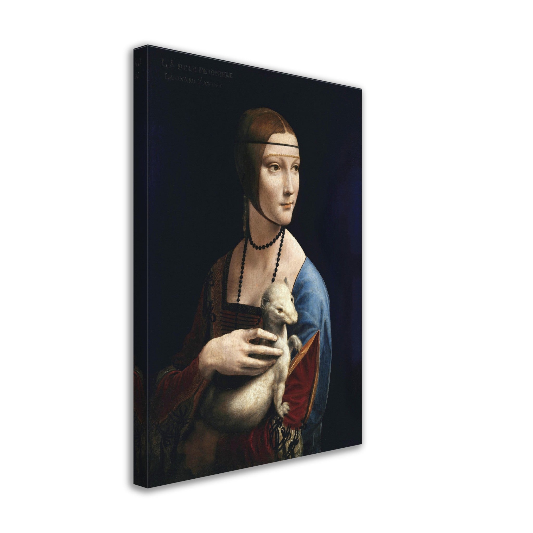 Lady With An Ermine Canvas, Leonardo Da Vinci - Lady With Ermine Canvas Print - WallArtPrints4U