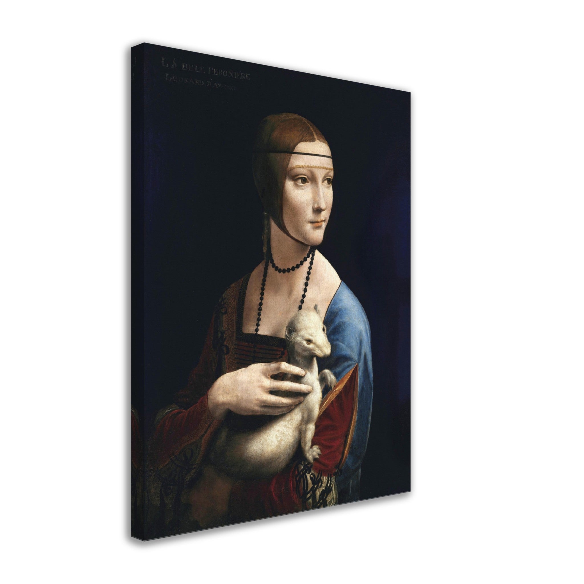 Lady With An Ermine Canvas, Leonardo Da Vinci - Lady With Ermine Canvas Print - WallArtPrints4U