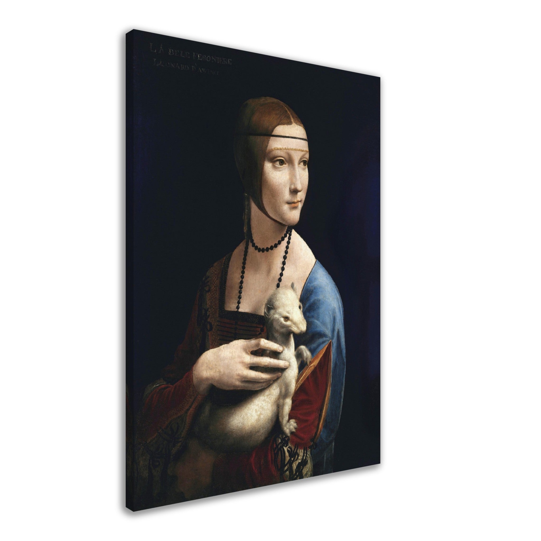 Lady With An Ermine Canvas, Leonardo Da Vinci - Lady With Ermine Canvas Print - WallArtPrints4U