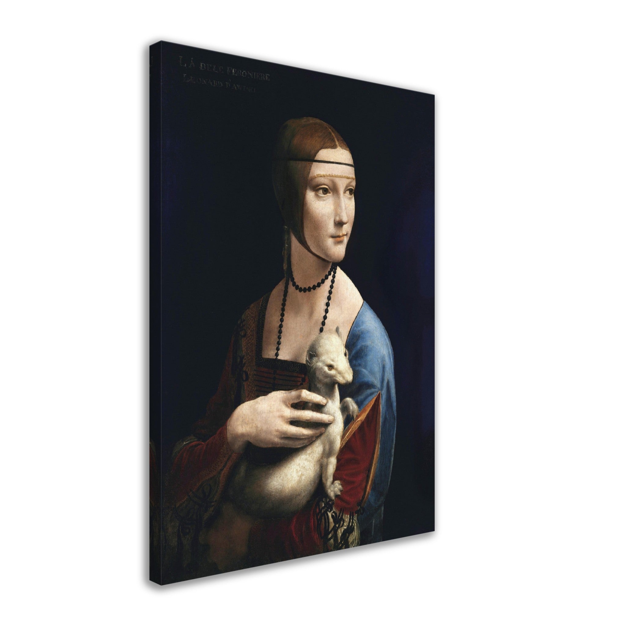 Lady With An Ermine Canvas, Leonardo Da Vinci - Lady With Ermine Canvas Print - WallArtPrints4U