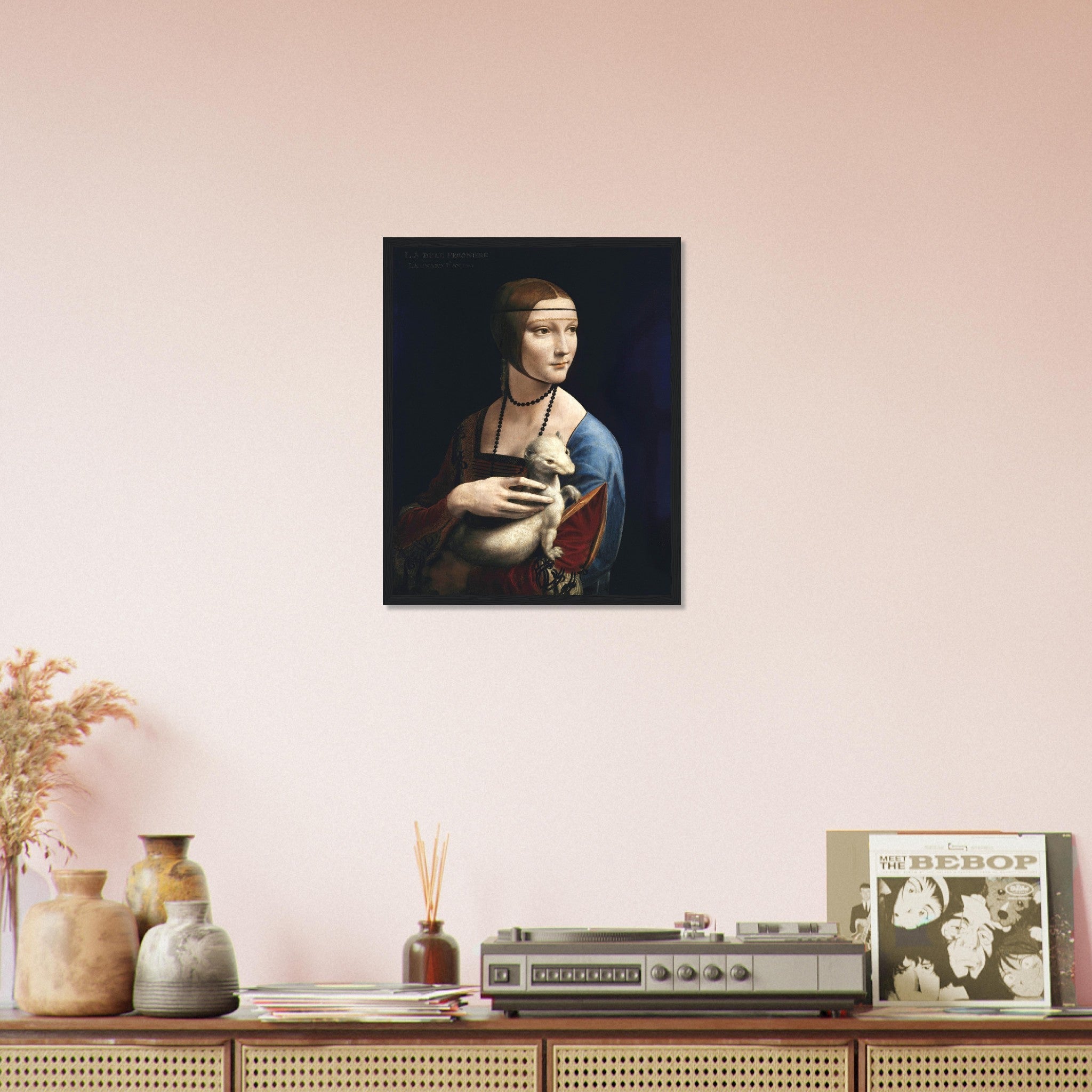 Lady With An Ermine Framed, Leonardo Da Vinci - Lady With Ermine Framed Print - WallArtPrints4U