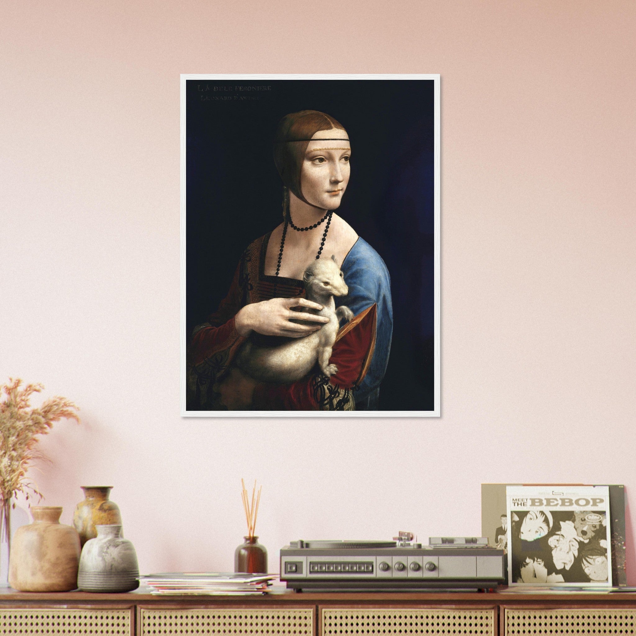 Lady With An Ermine Framed, Leonardo Da Vinci - Lady With Ermine Framed Print - WallArtPrints4U