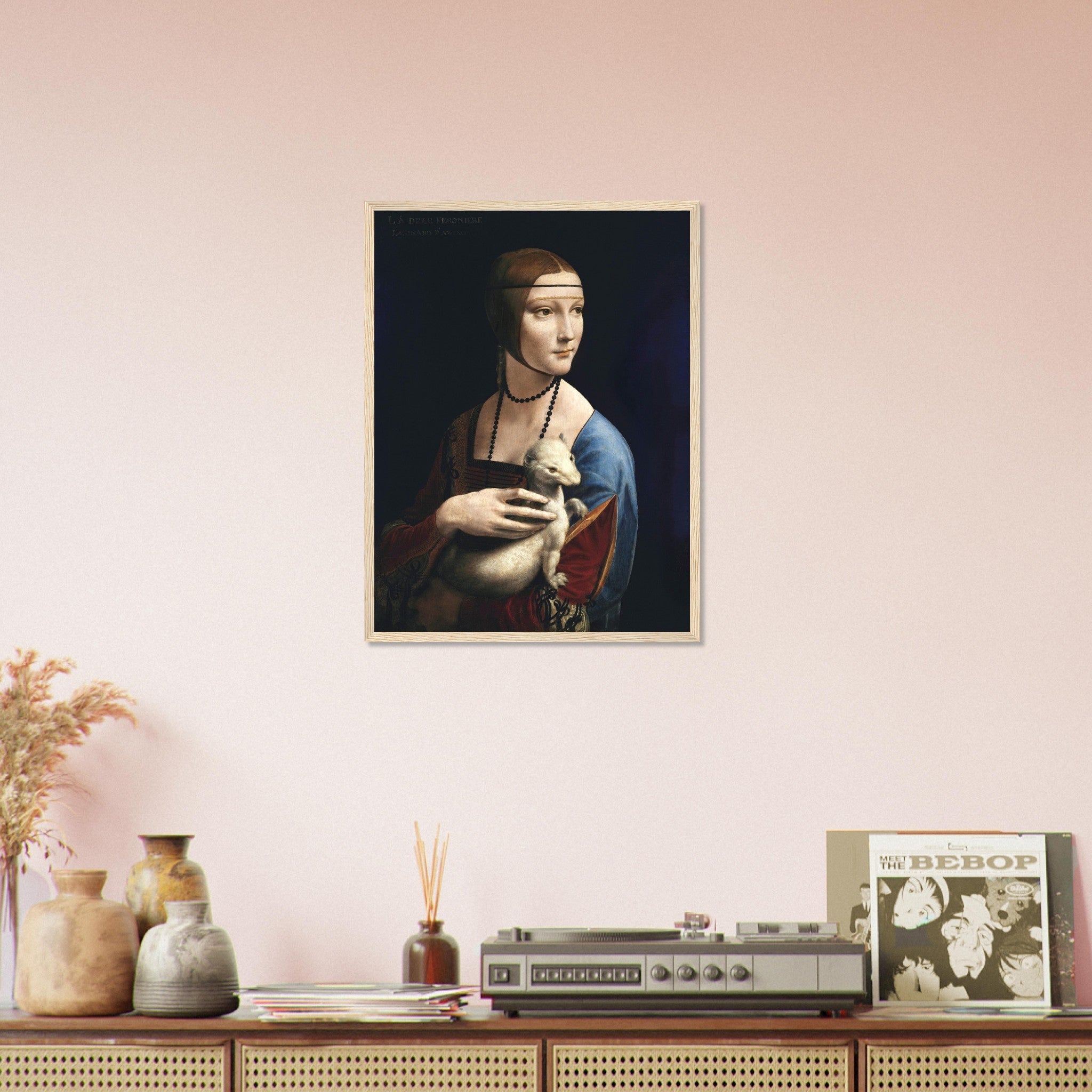 Lady With An Ermine Framed, Leonardo Da Vinci - Lady With Ermine Framed Print - WallArtPrints4U