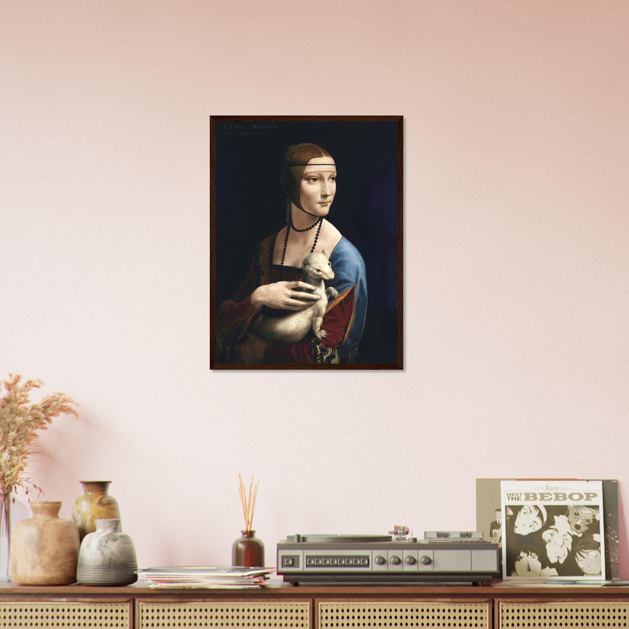 Lady With An Ermine Framed, Leonardo Da Vinci - Lady With Ermine Framed Print - WallArtPrints4U