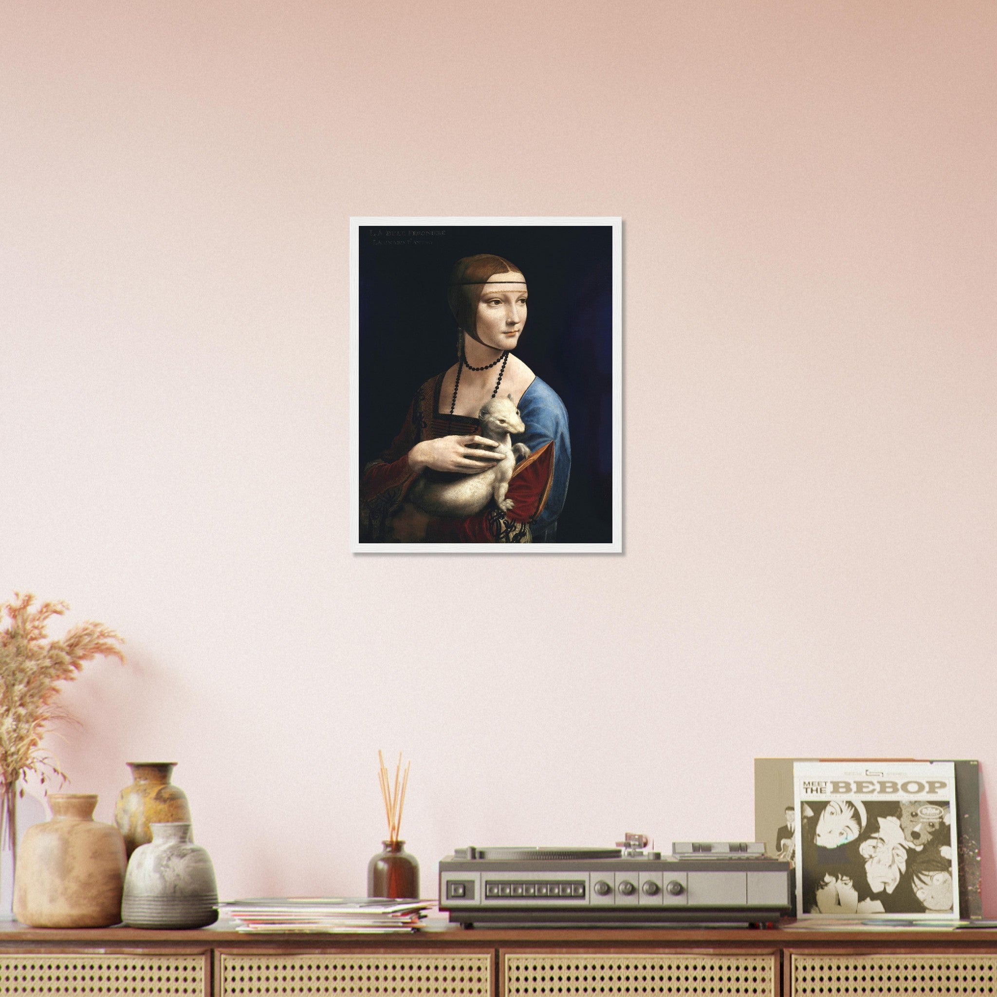 Lady With An Ermine Framed, Leonardo Da Vinci - Lady With Ermine Framed Print - WallArtPrints4U