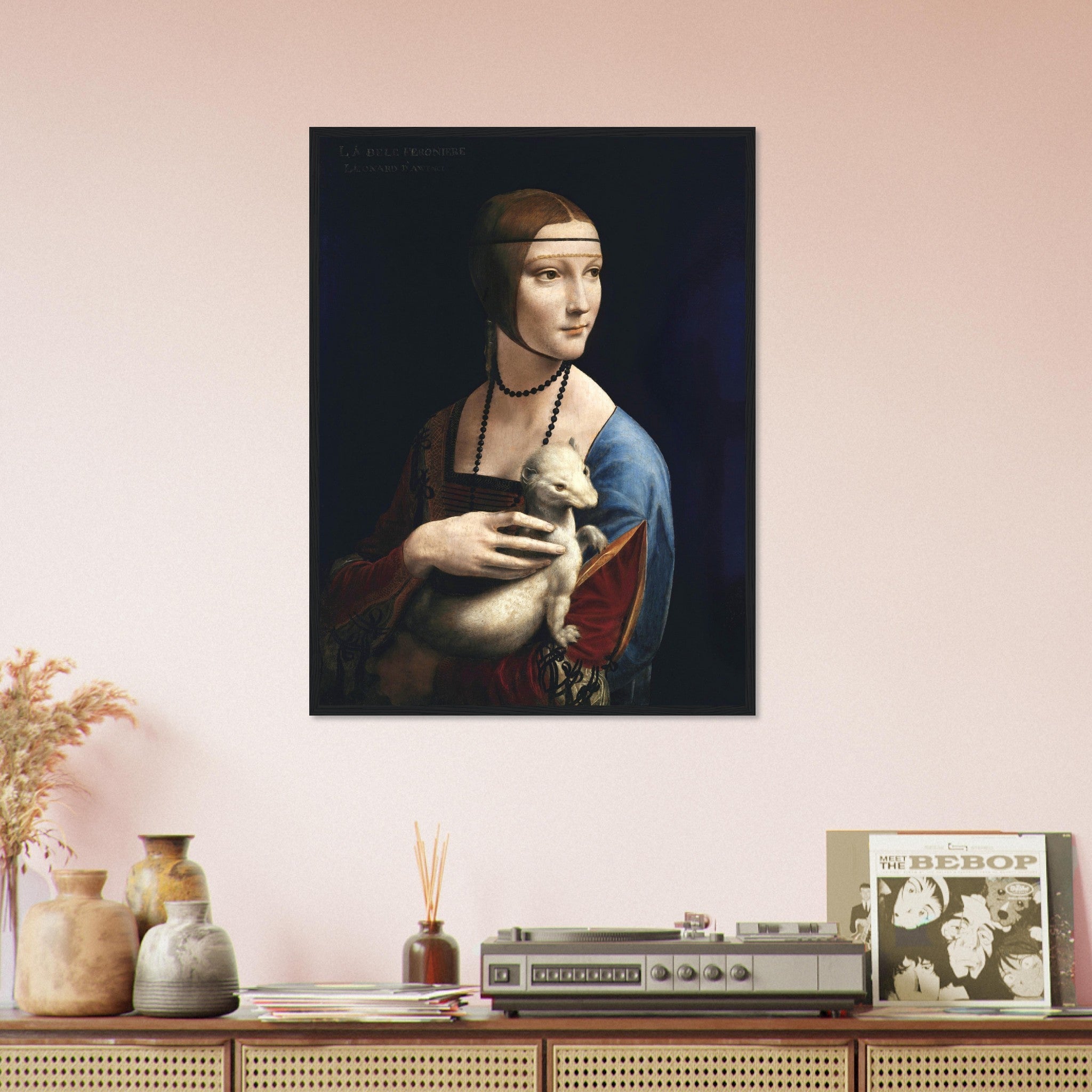 Lady With An Ermine Framed, Leonardo Da Vinci - Lady With Ermine Framed Print - WallArtPrints4U