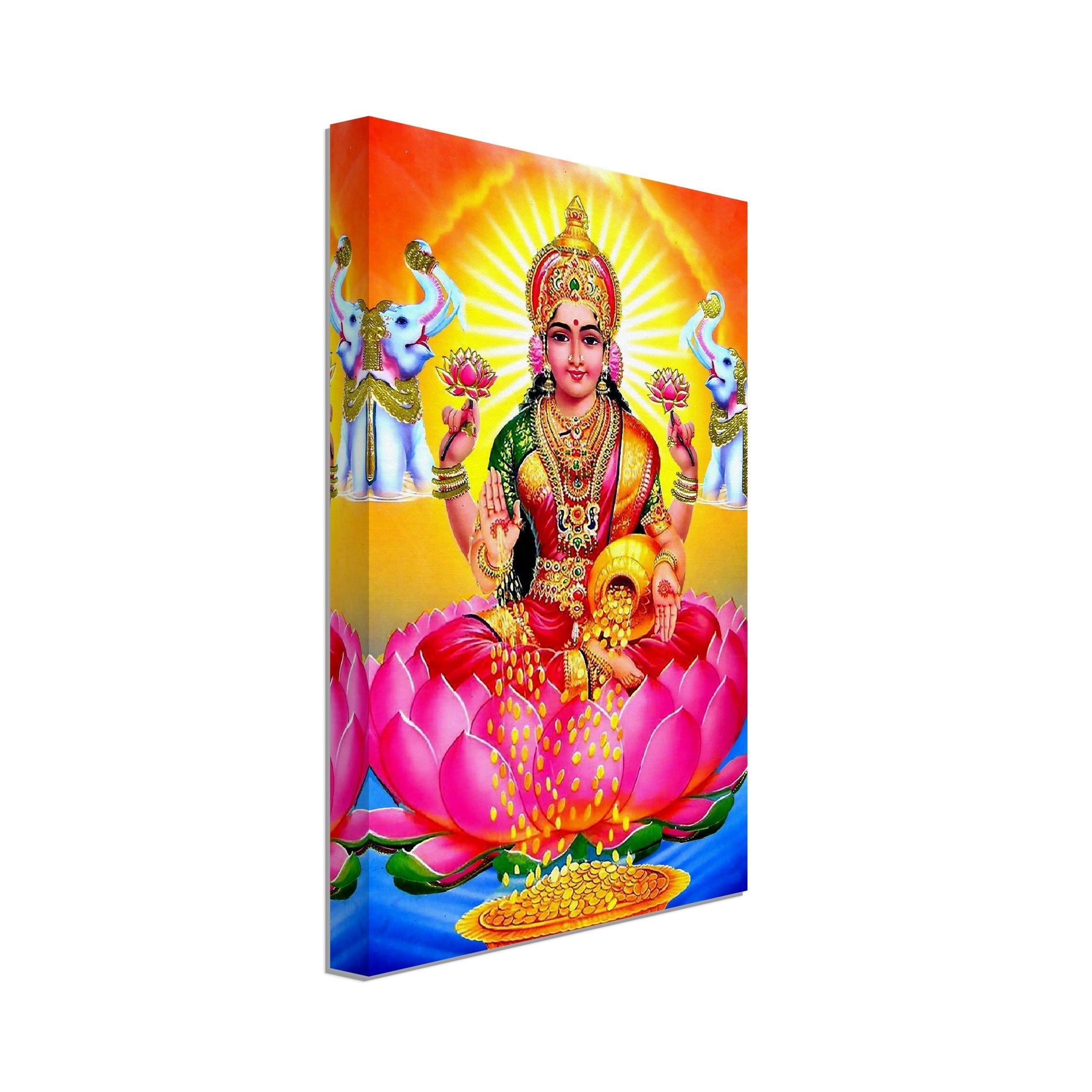 Lakshmi Canvas, Hindu Goddess Of Wealth Prosperity - Laksmi Canvas Print - WallArtPrints4U