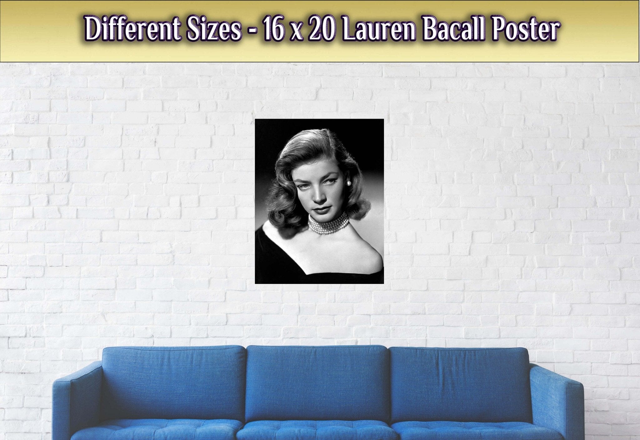 Lauren Bacall Poster, Sexiest Star #6, Vintage Photo - Iconic Lauren Bacall Print - Hollywood Silver Screen Star - WallArtPrints4U
