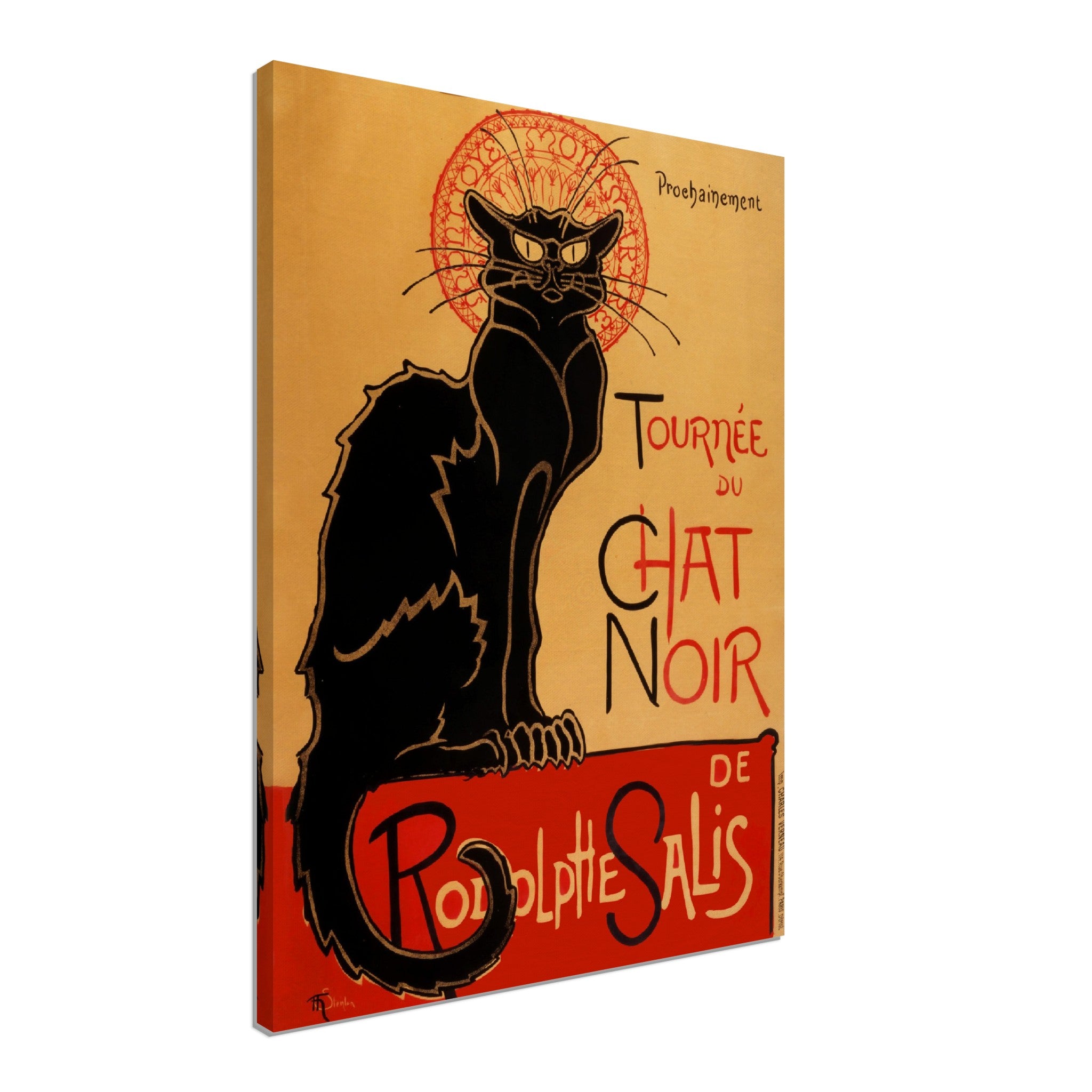 Le Chat Noir Canvas Print - Tournee Du Chat Noir - Le Chat Noir Cat Canvas - Rodolp[He Salis 1896 - WallArtPrints4U