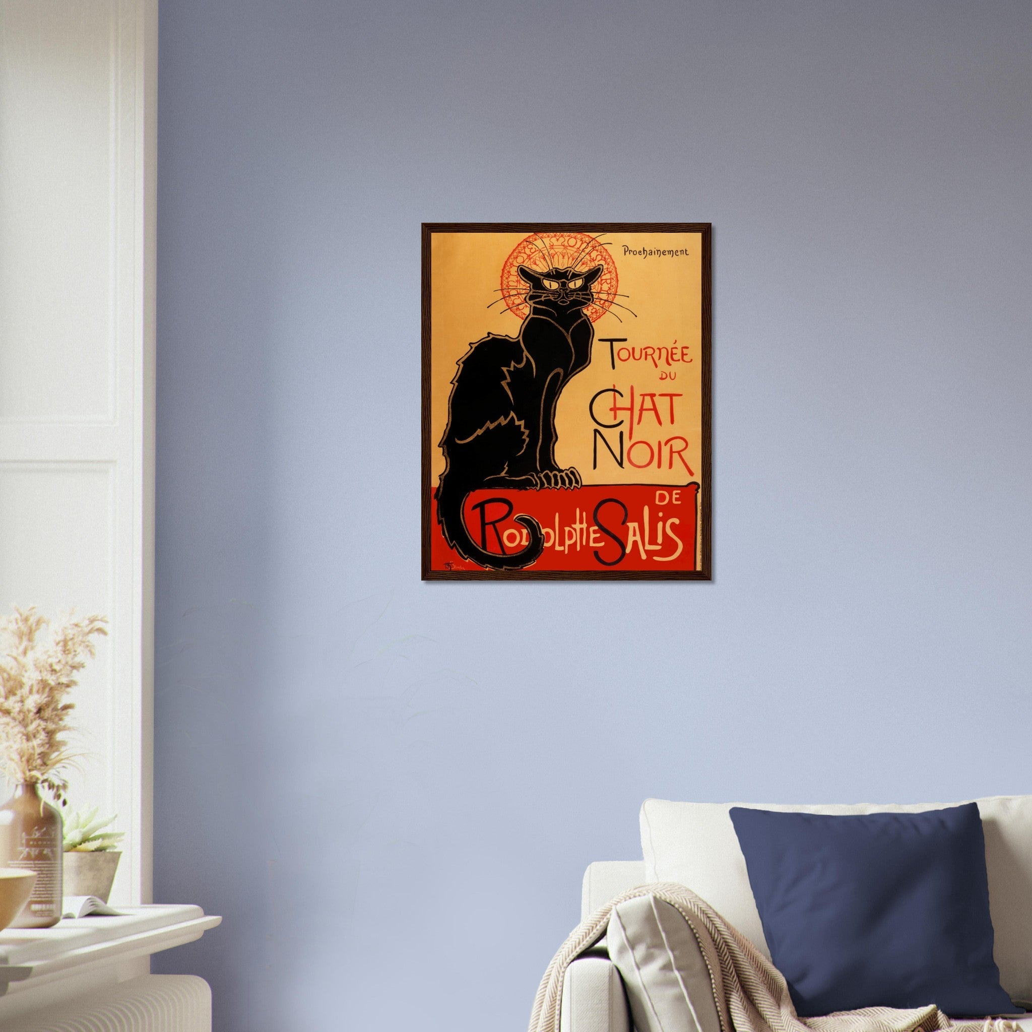 Le Chat Noir Framed Print - Tournee Du Chat Noir - Le Chat Noir Cat Framed - Rodolp[He Salis 1896 UK, EU USA Domestic Shipping - WallArtPrints4U