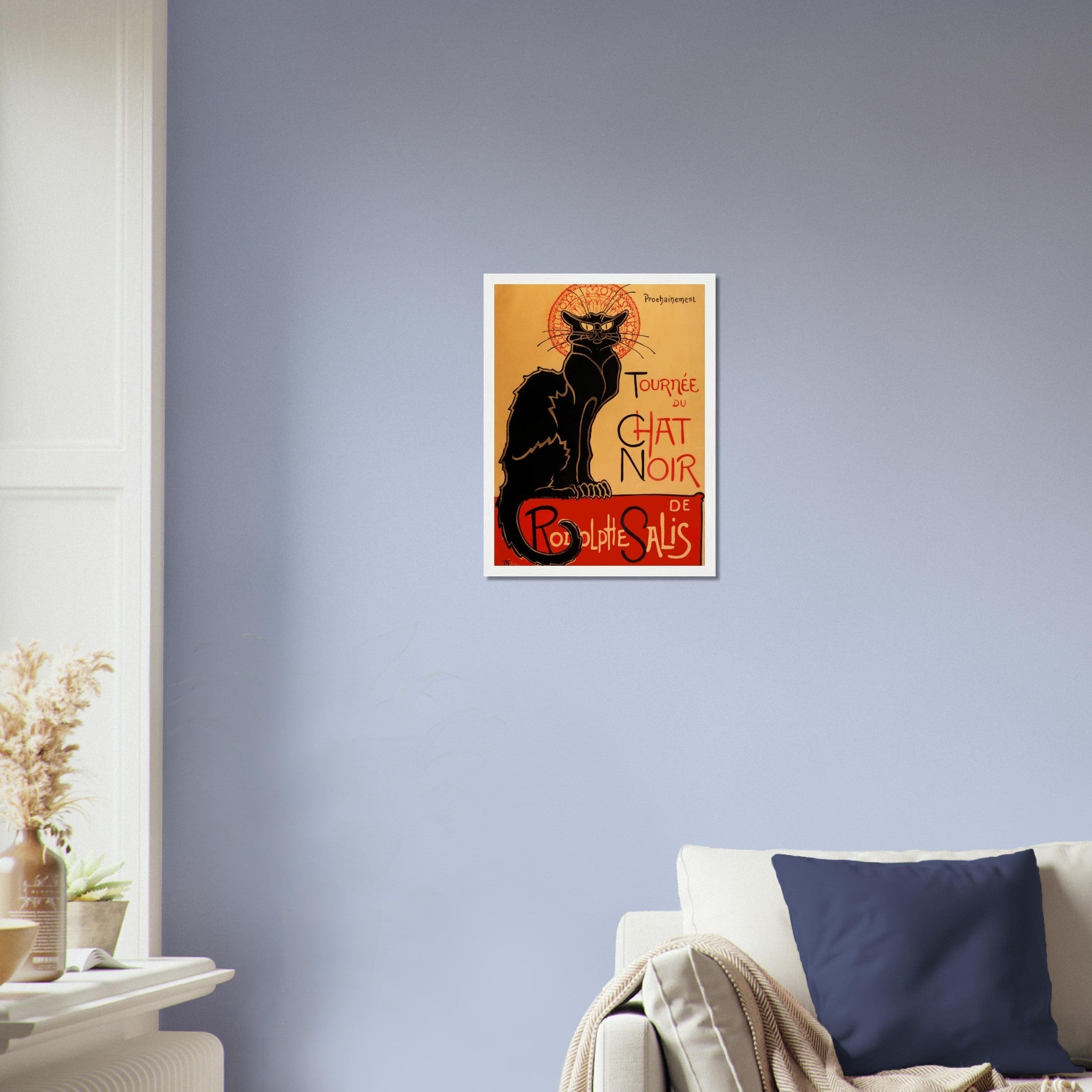 Le Chat Noir Framed Print - Tournee Du Chat Noir - Le Chat Noir Cat Framed - Rodolp[He Salis 1896 UK, EU USA Domestic Shipping - WallArtPrints4U