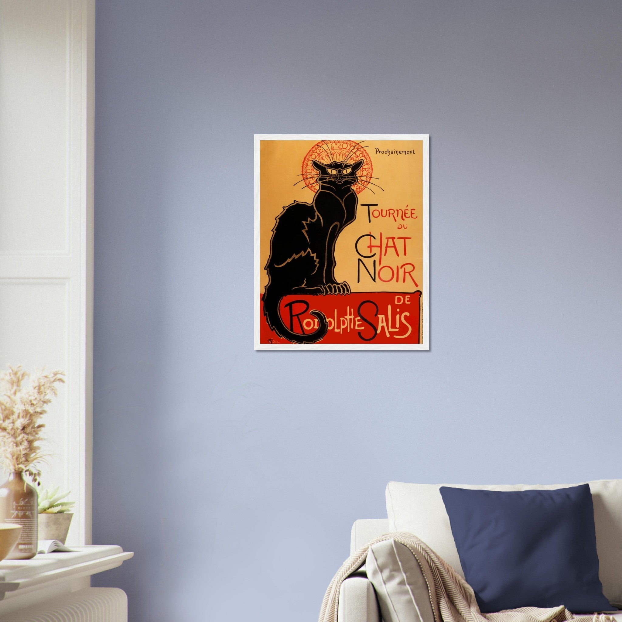 Le Chat Noir Framed Print - Tournee Du Chat Noir - Le Chat Noir Cat Framed - Rodolp[He Salis 1896 UK, EU USA Domestic Shipping - WallArtPrints4U