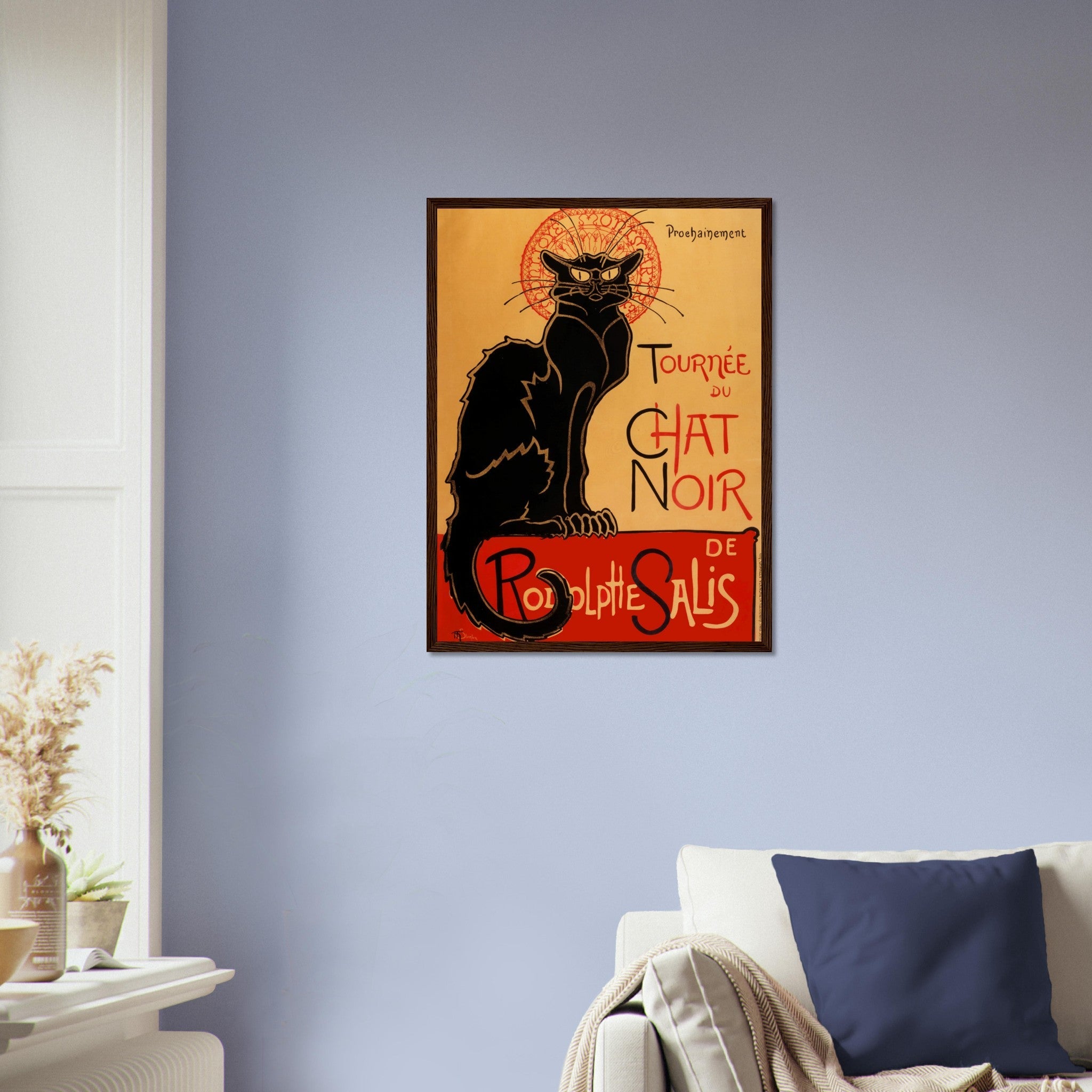 Le Chat Noir Framed Print - Tournee Du Chat Noir - Le Chat Noir Cat Framed - Rodolp[He Salis 1896 UK, EU USA Domestic Shipping - WallArtPrints4U